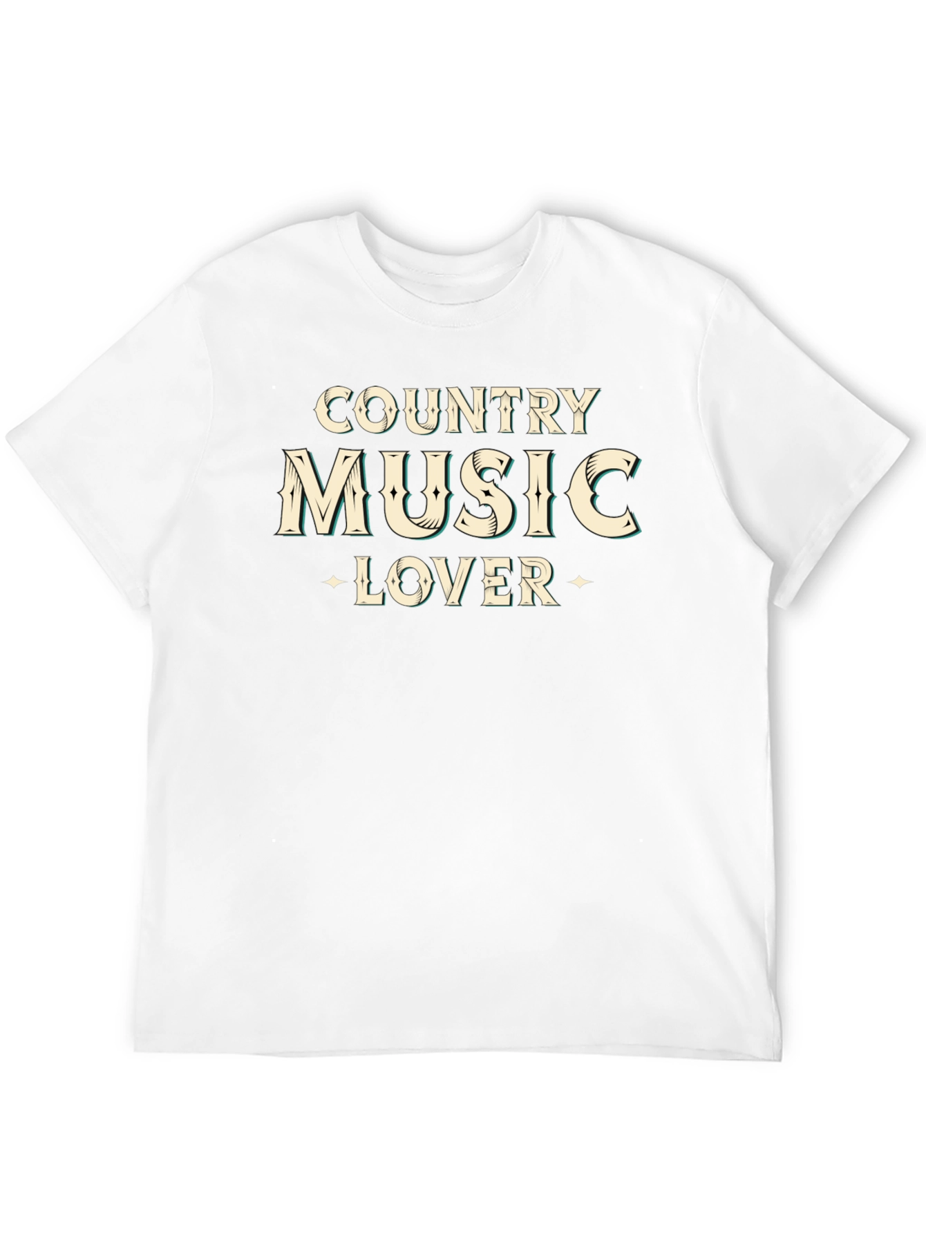 Country Music Lover Black Graphic Tee