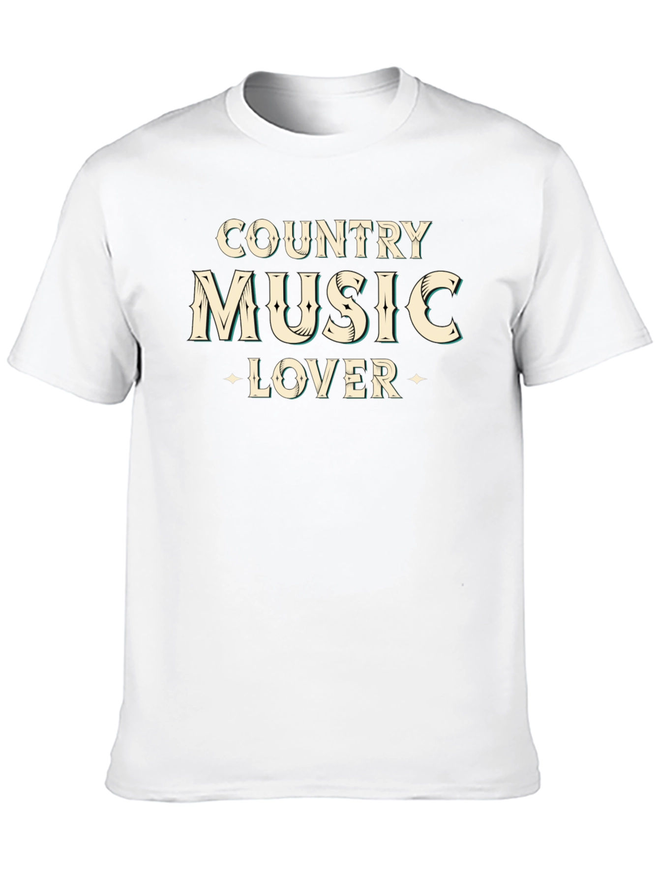 Country Music Lover Black Graphic Tee