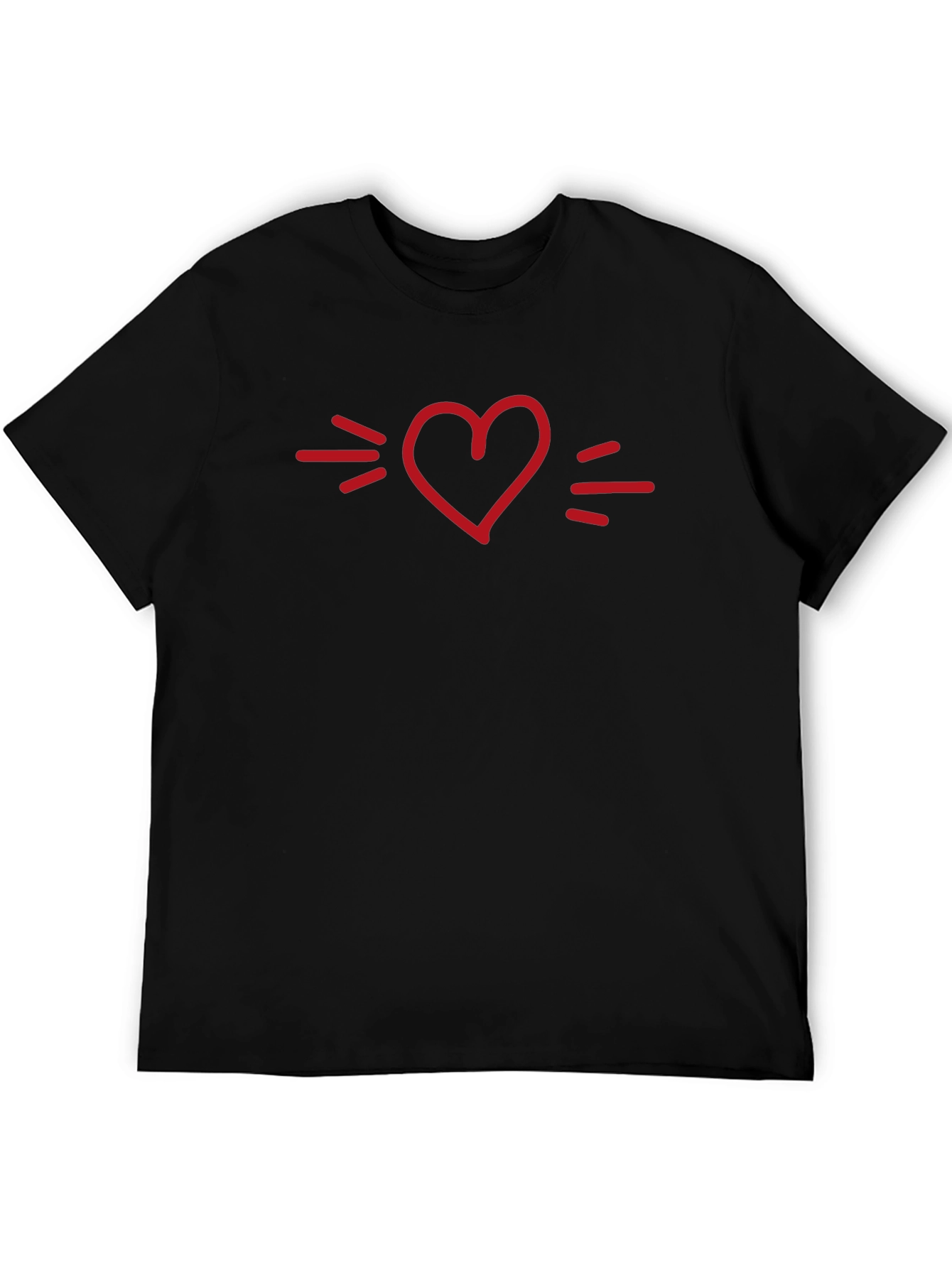 Heart Graphic Black T-Shirt
