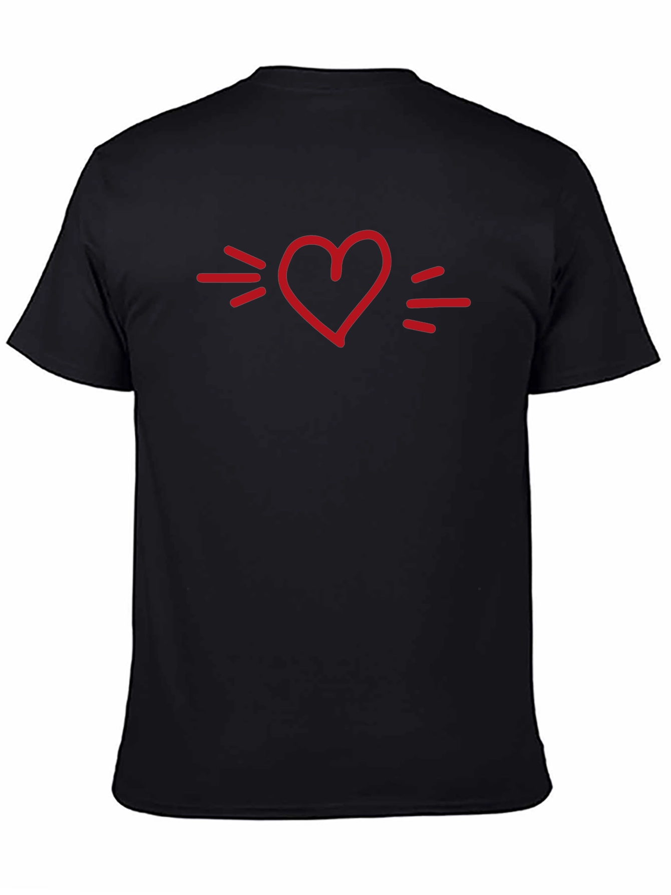 Heart Graphic Black T-Shirt