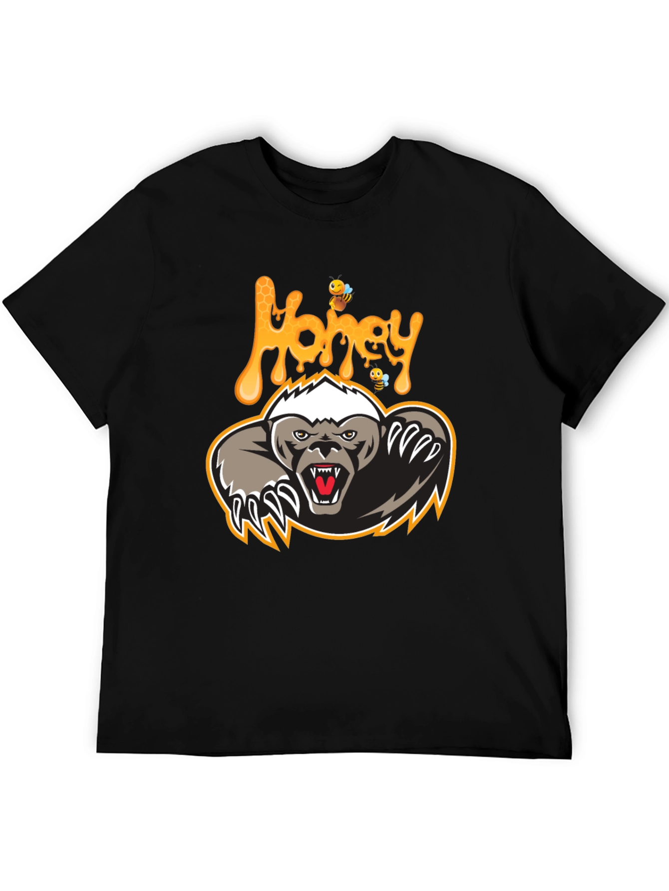Honey Badger Graphic Print T-Shirt