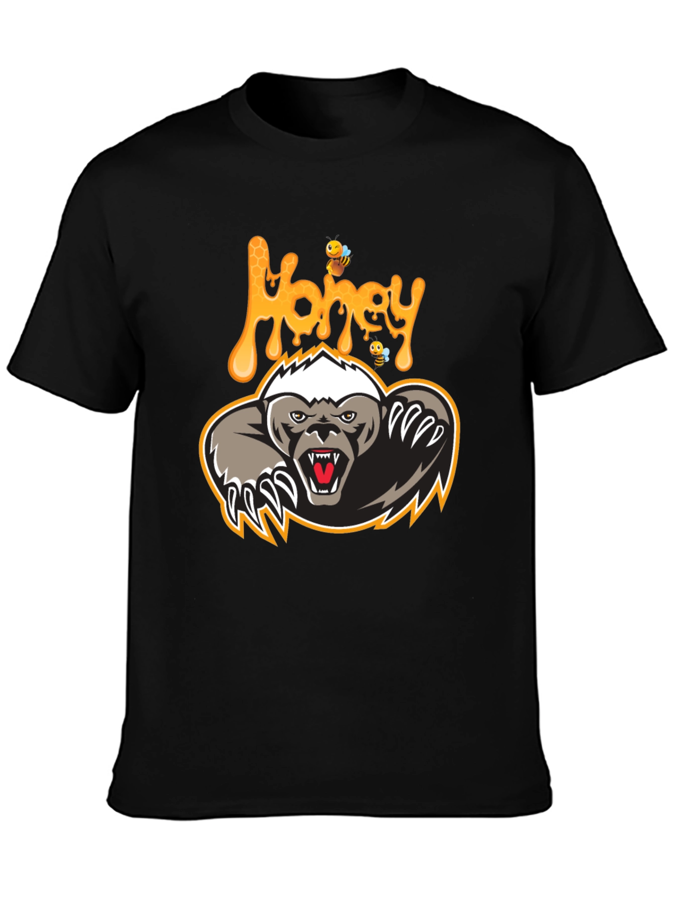 Honey Badger Graphic Print T-Shirt