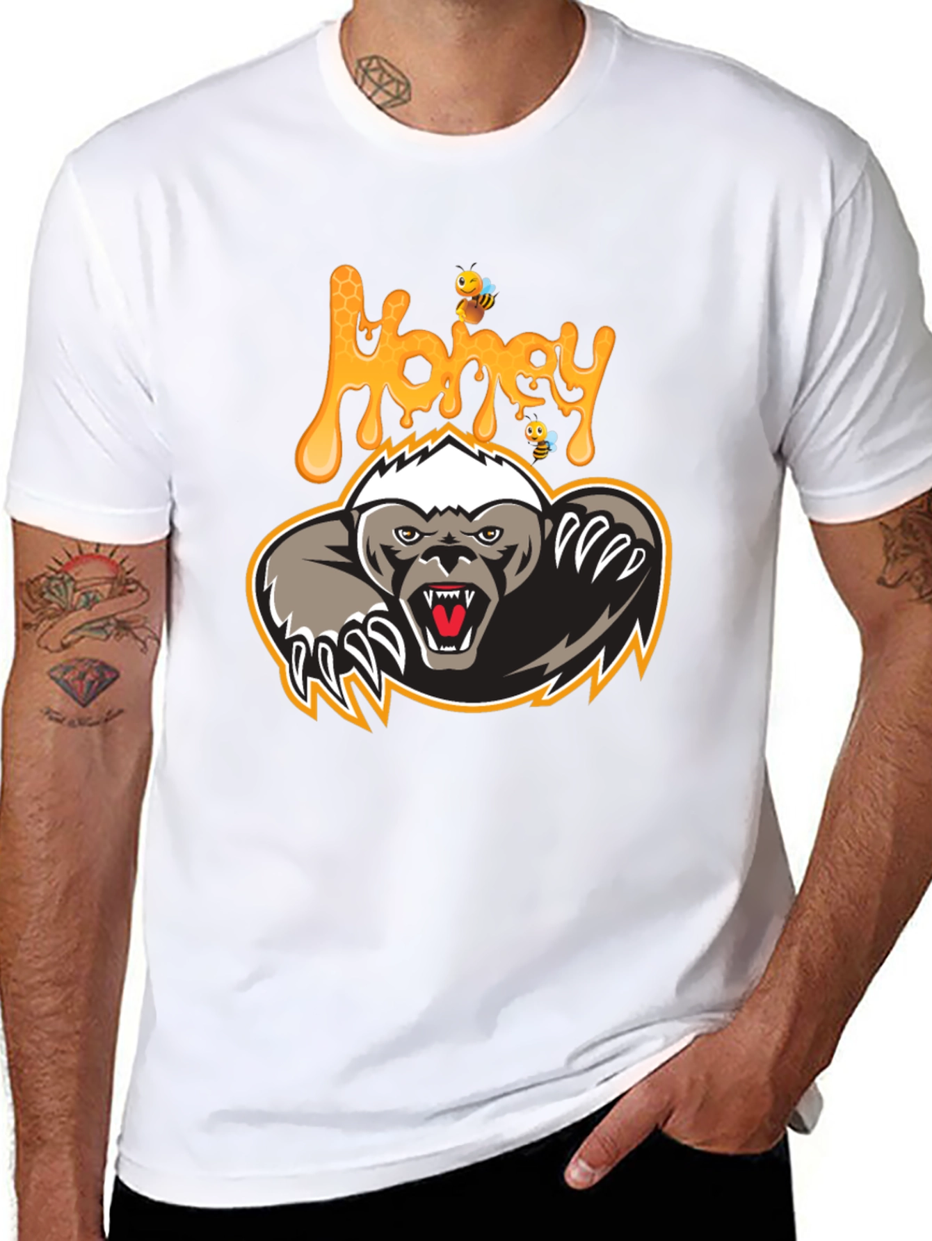 Honey Badger Graphic Print T-Shirt
