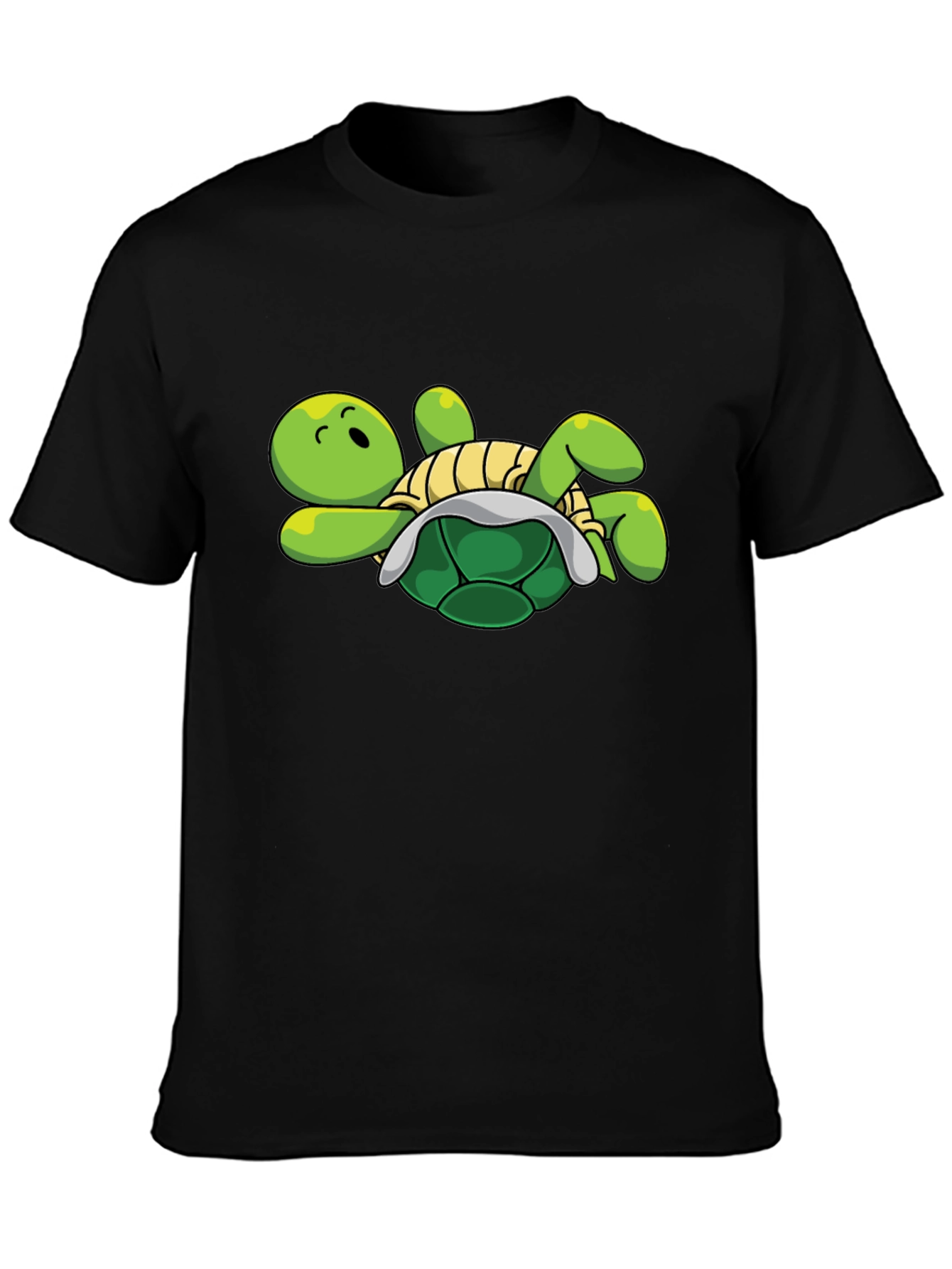 Cartoon Turtle Graphic Tee - Relaxed Fit