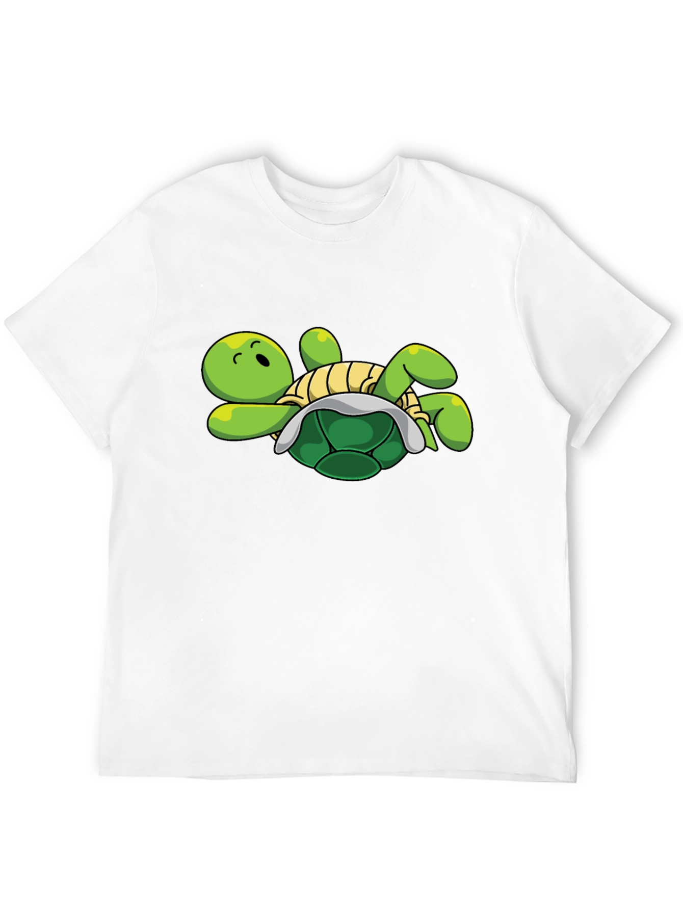 Cartoon Turtle Graphic Tee - Relaxed Fit