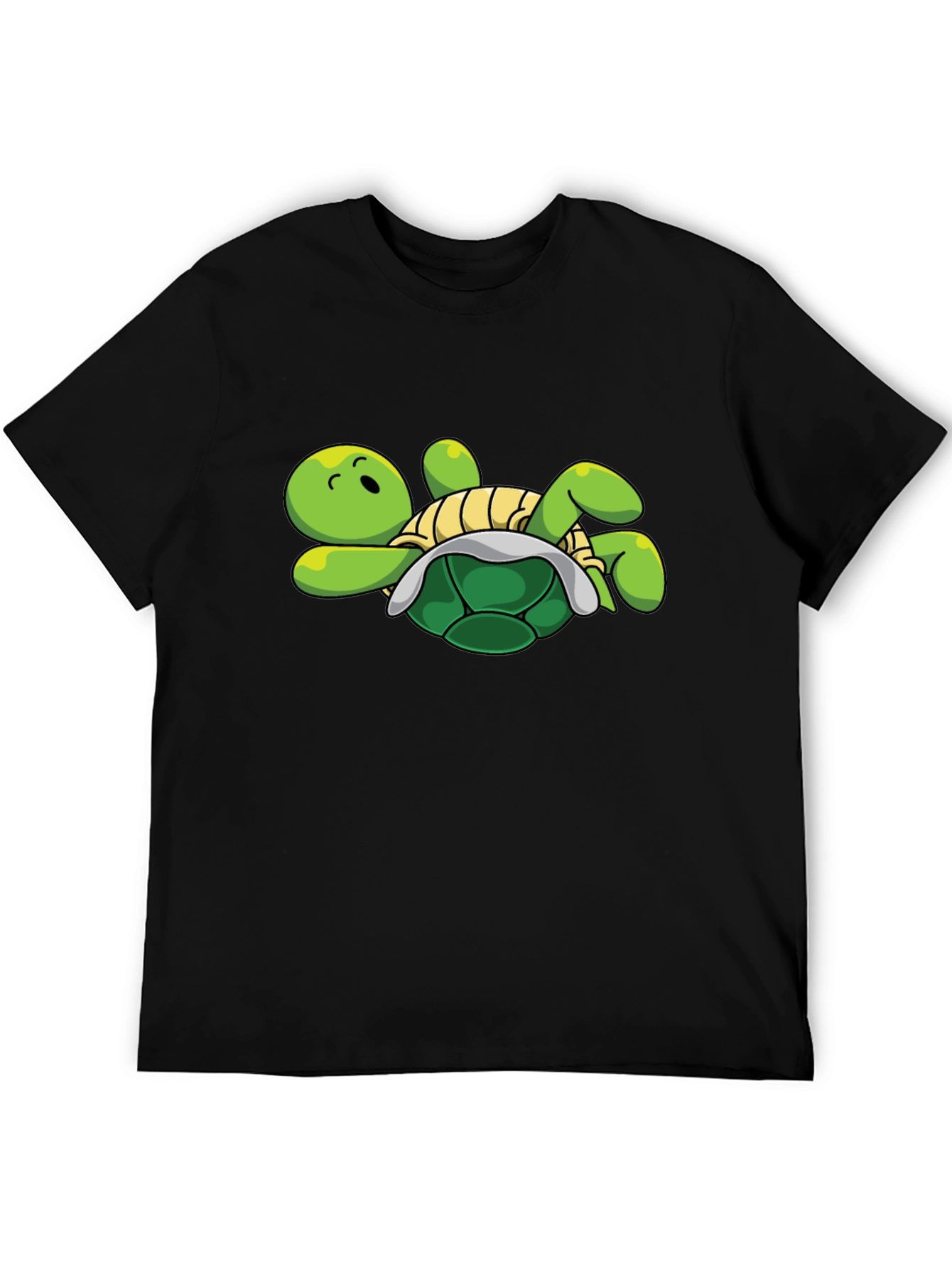 Cartoon Turtle Graphic Tee - Relaxed Fit
