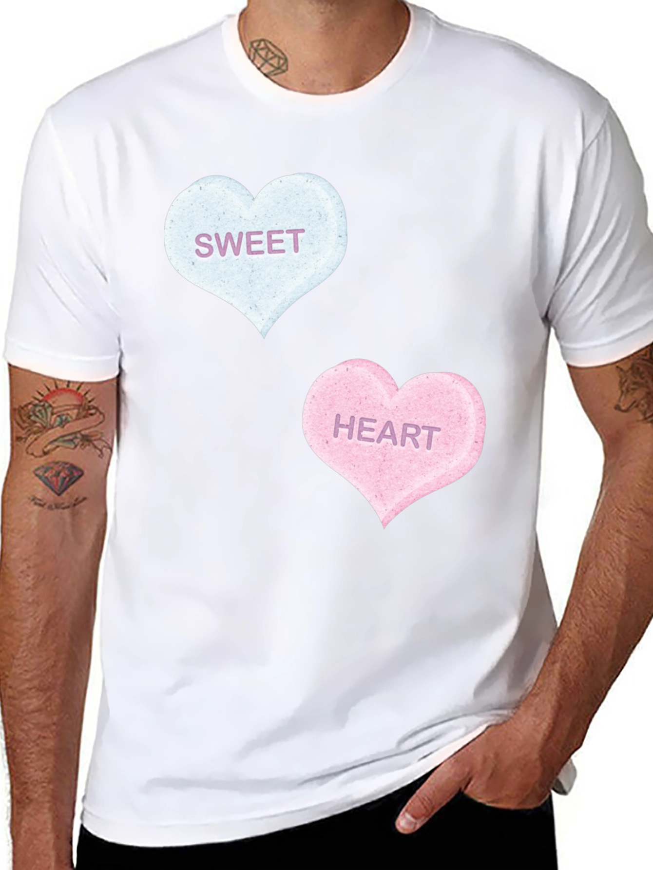 Sweet Hearts Graphic Tee - Black