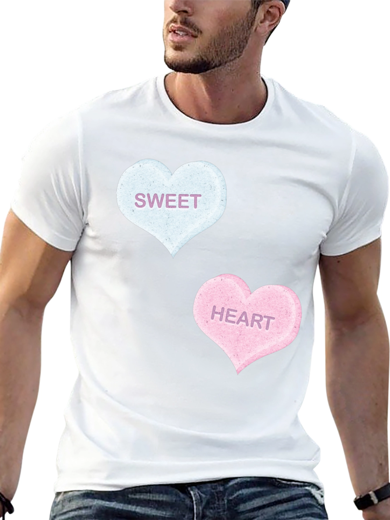 Sweet Hearts Graphic Tee - Black