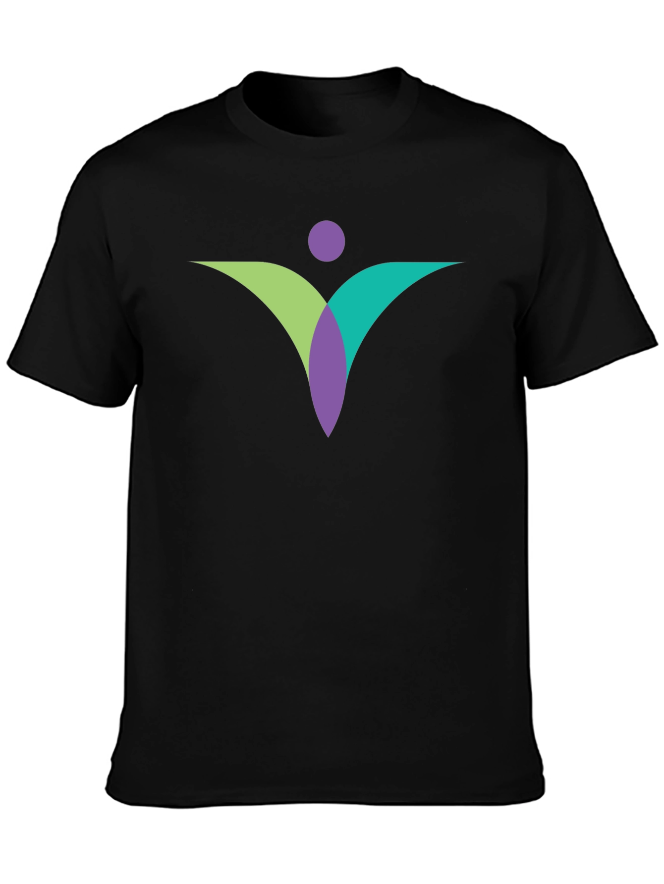 Modern Abstract Graphic Tee - Black