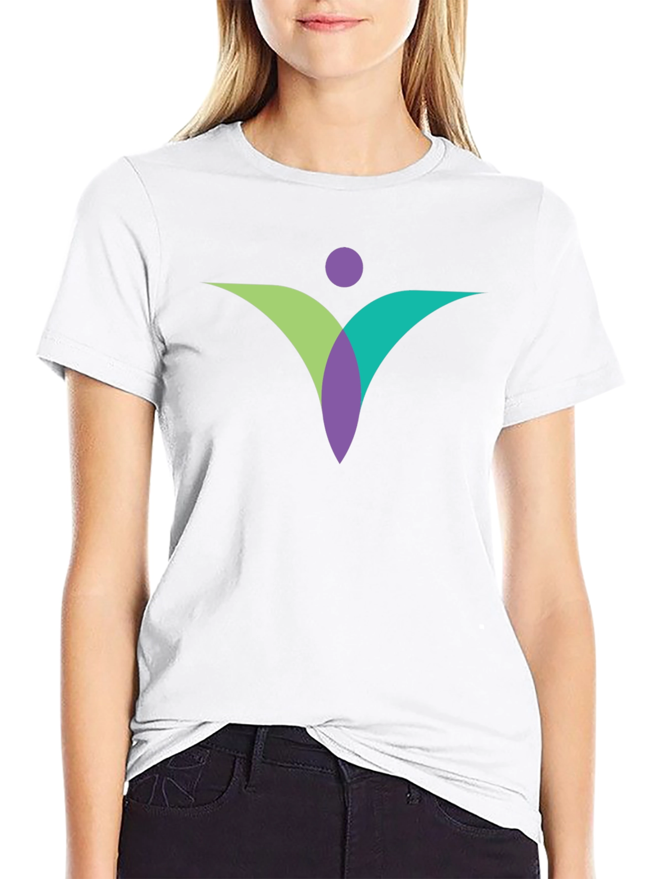 Modern Abstract Graphic Tee - Black