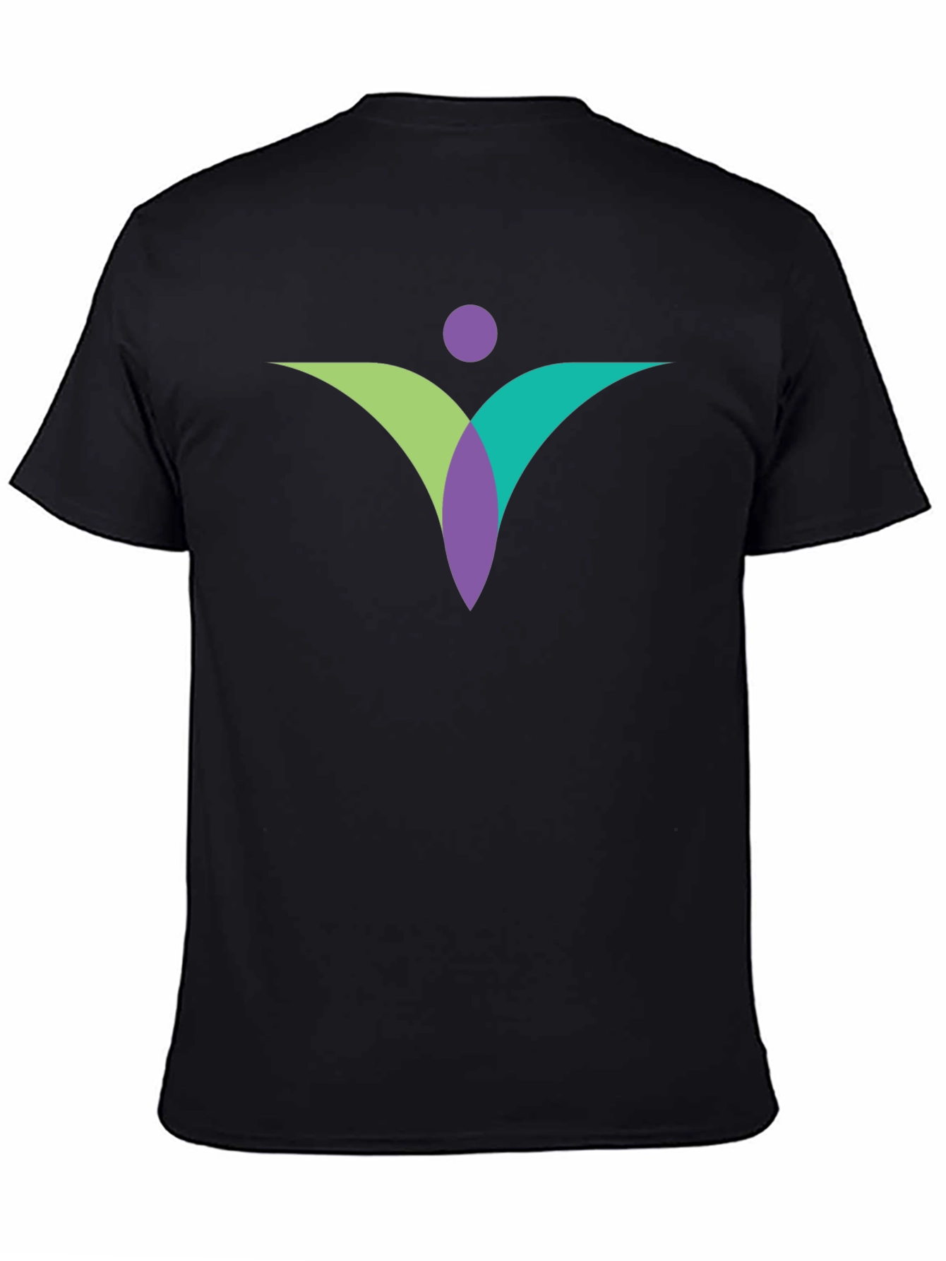 Modern Abstract Graphic Tee - Black