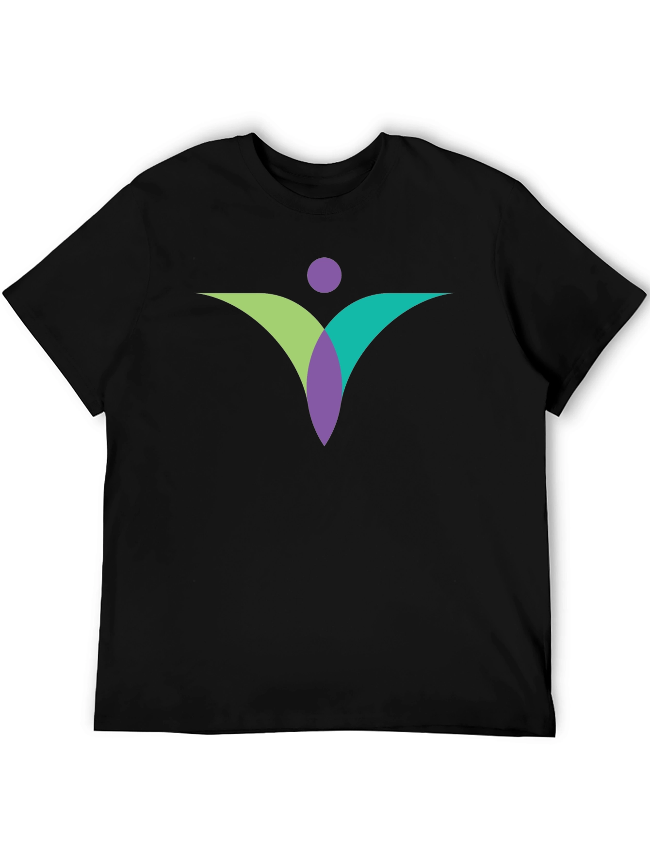 Modern Abstract Graphic Tee - Black