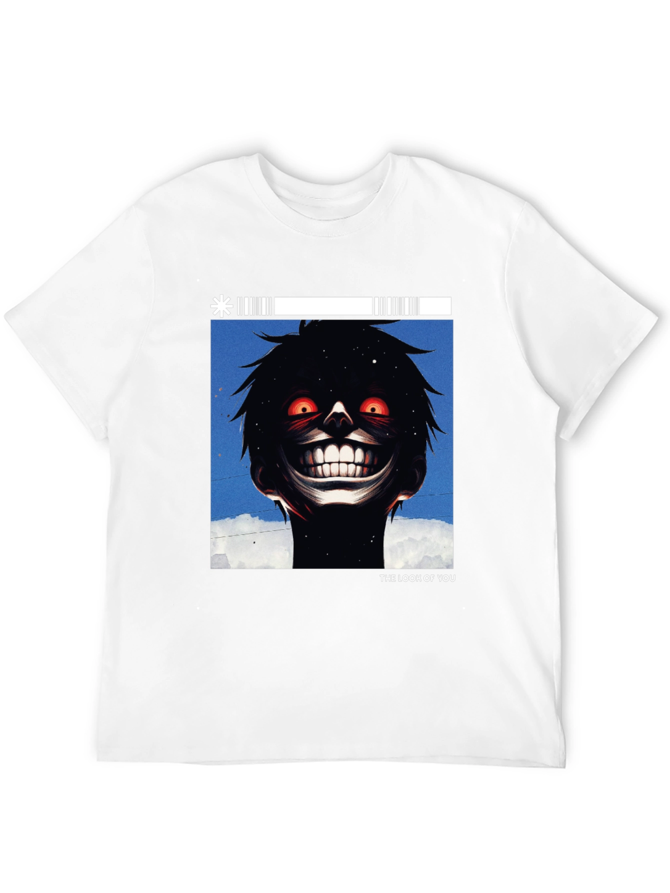 Creepy Smile Graphic Tee - Black Cotton T-Shirt