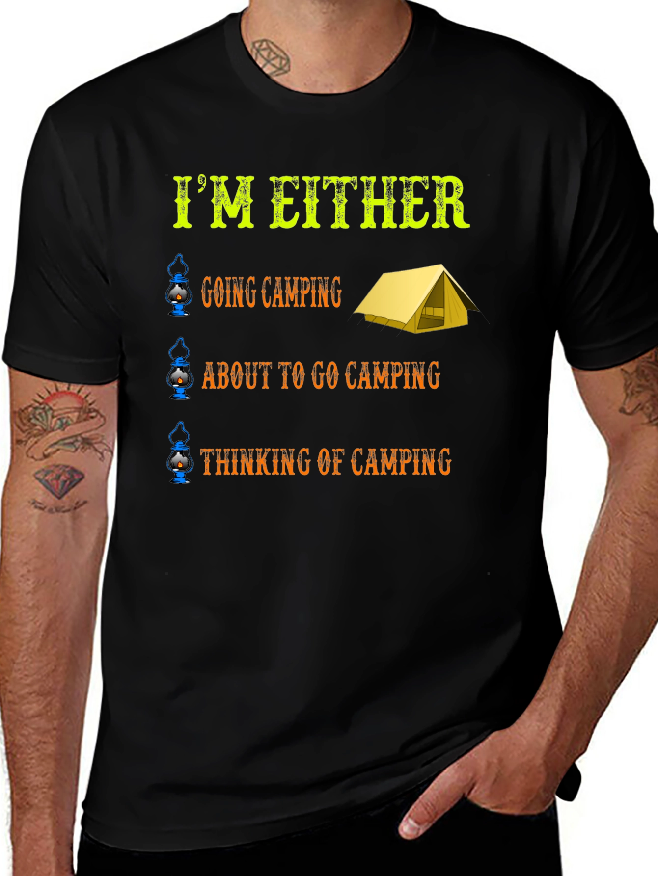 Camping Enthusiast Graphic T-Shirt