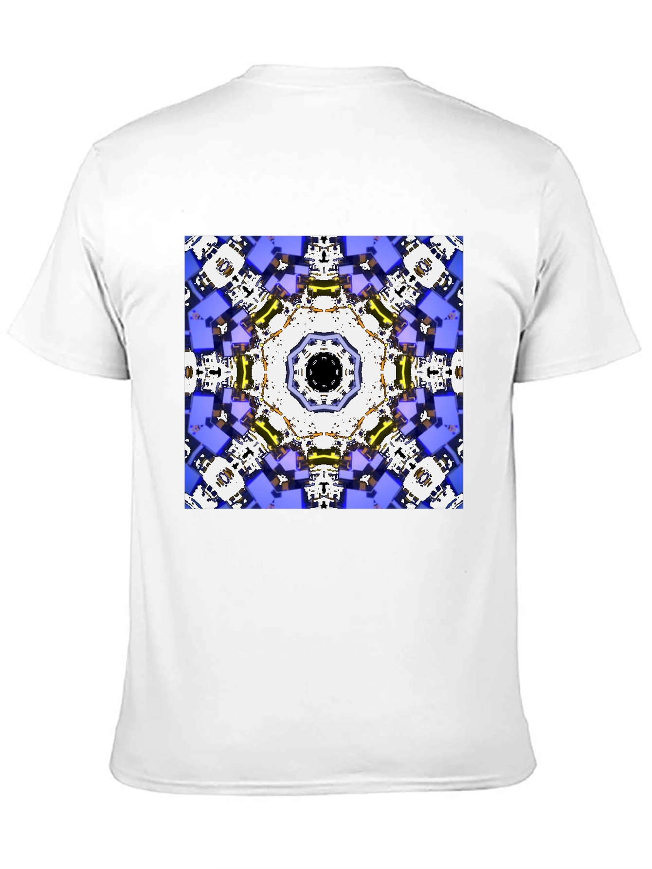 Geometric Kaleidoscope Print Black T-Shirt