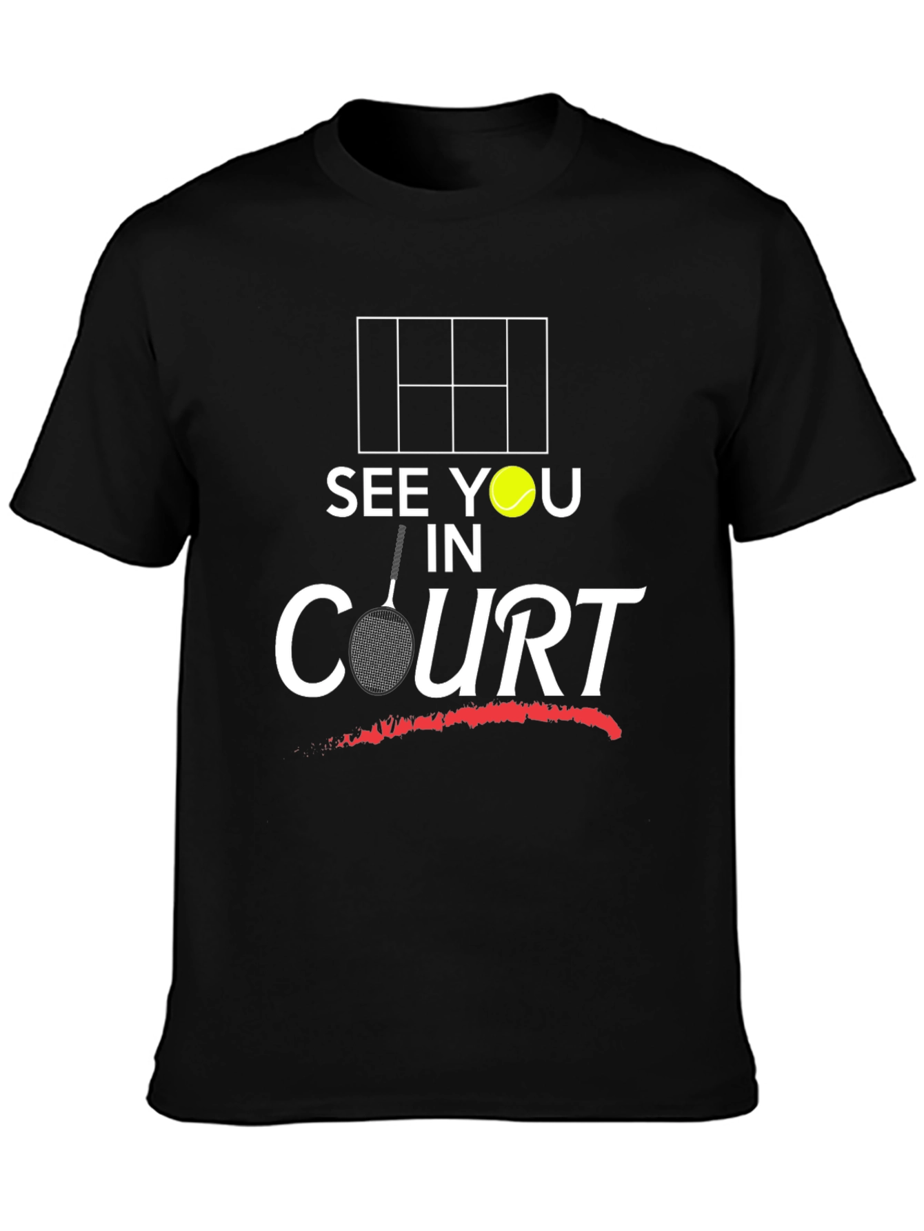 See You in Court Tennis Graphic T-Shirt