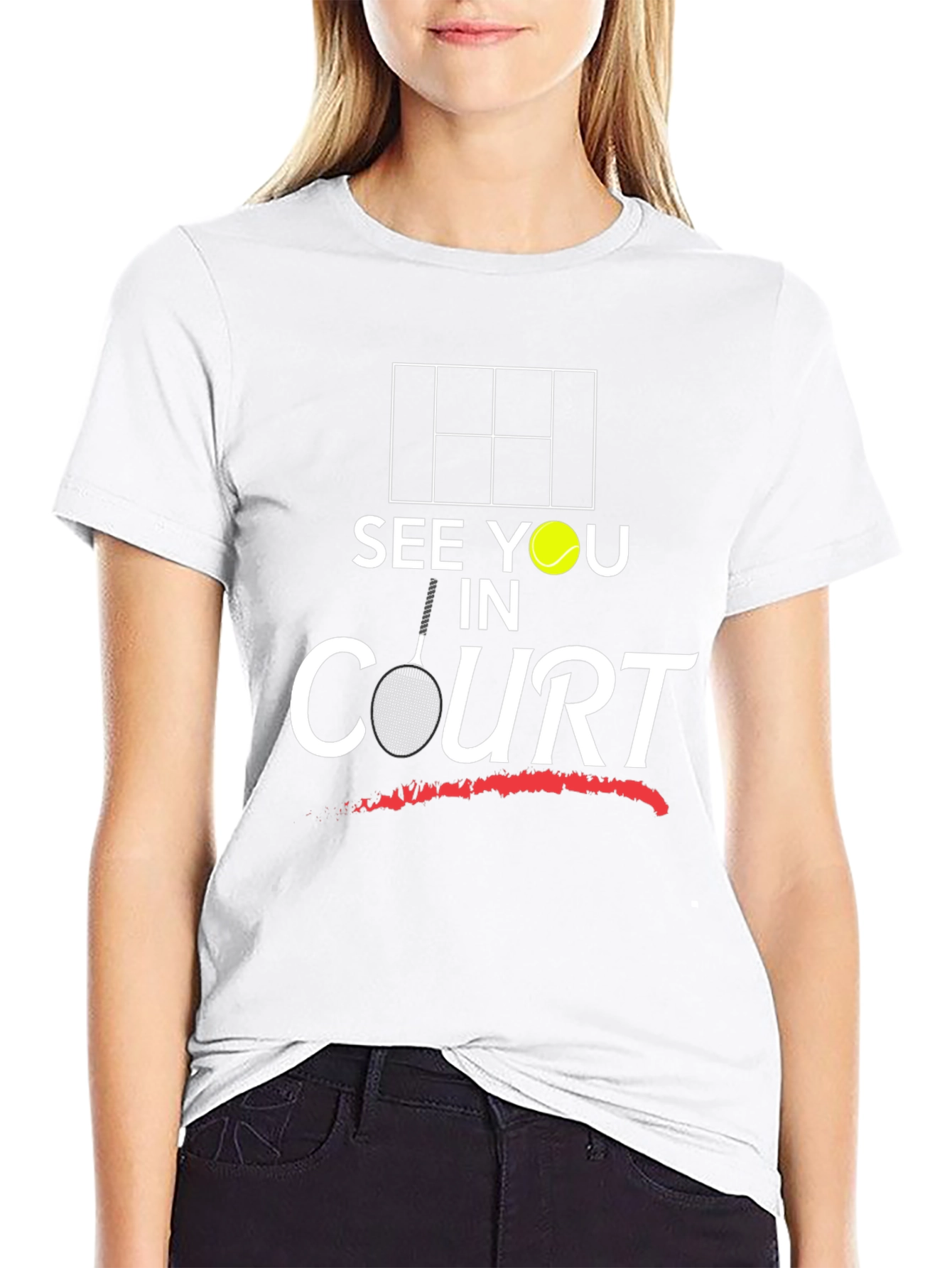 See You in Court Tennis Graphic T-Shirt