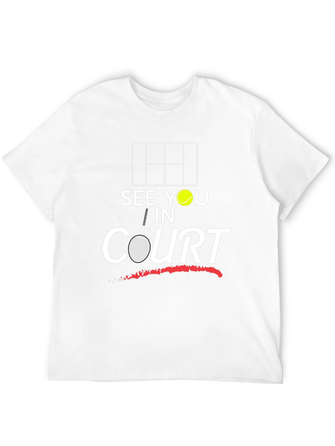 See You in Court Tennis Graphic T-Shirt
