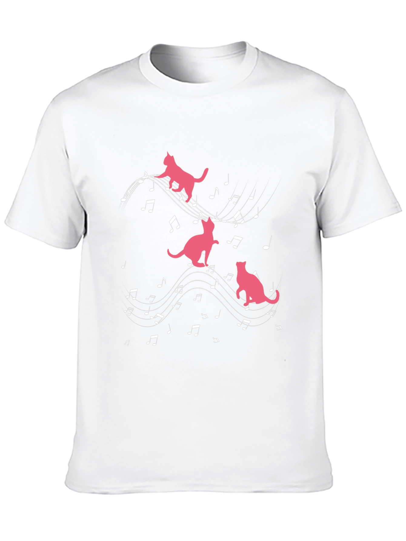 Musical Cats Black T-Shirt