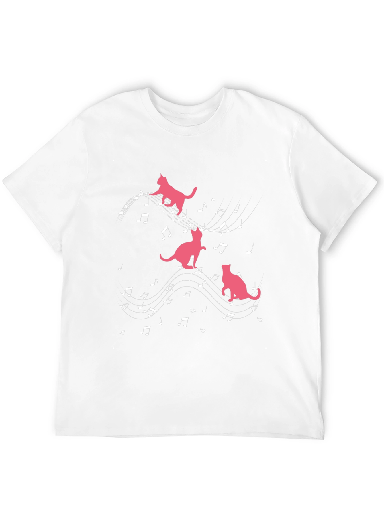 Musical Cats Black T-Shirt