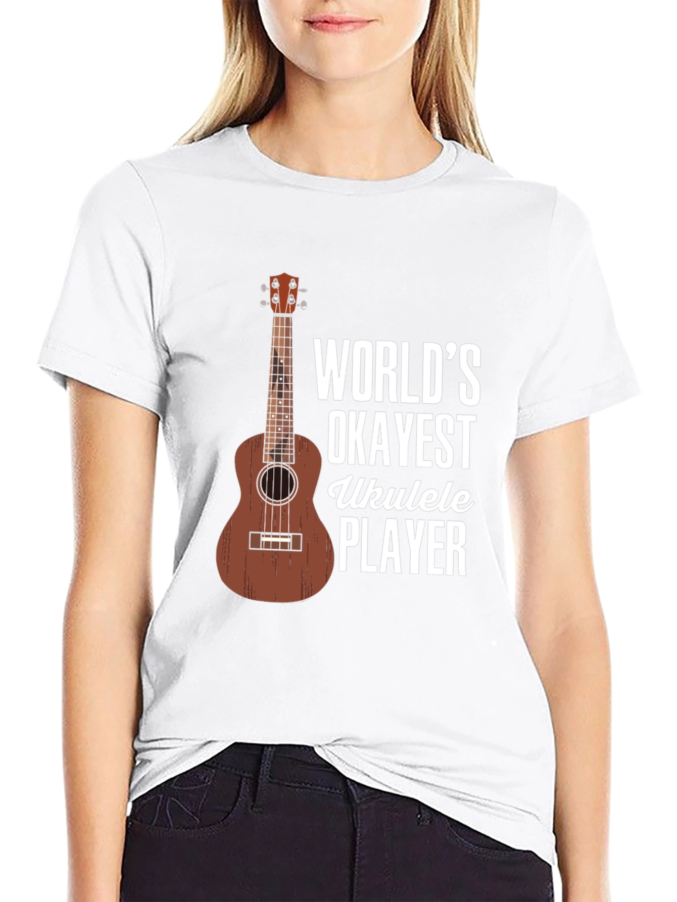 Worlds Okayest Ukulele Player Graphic T-Shirt