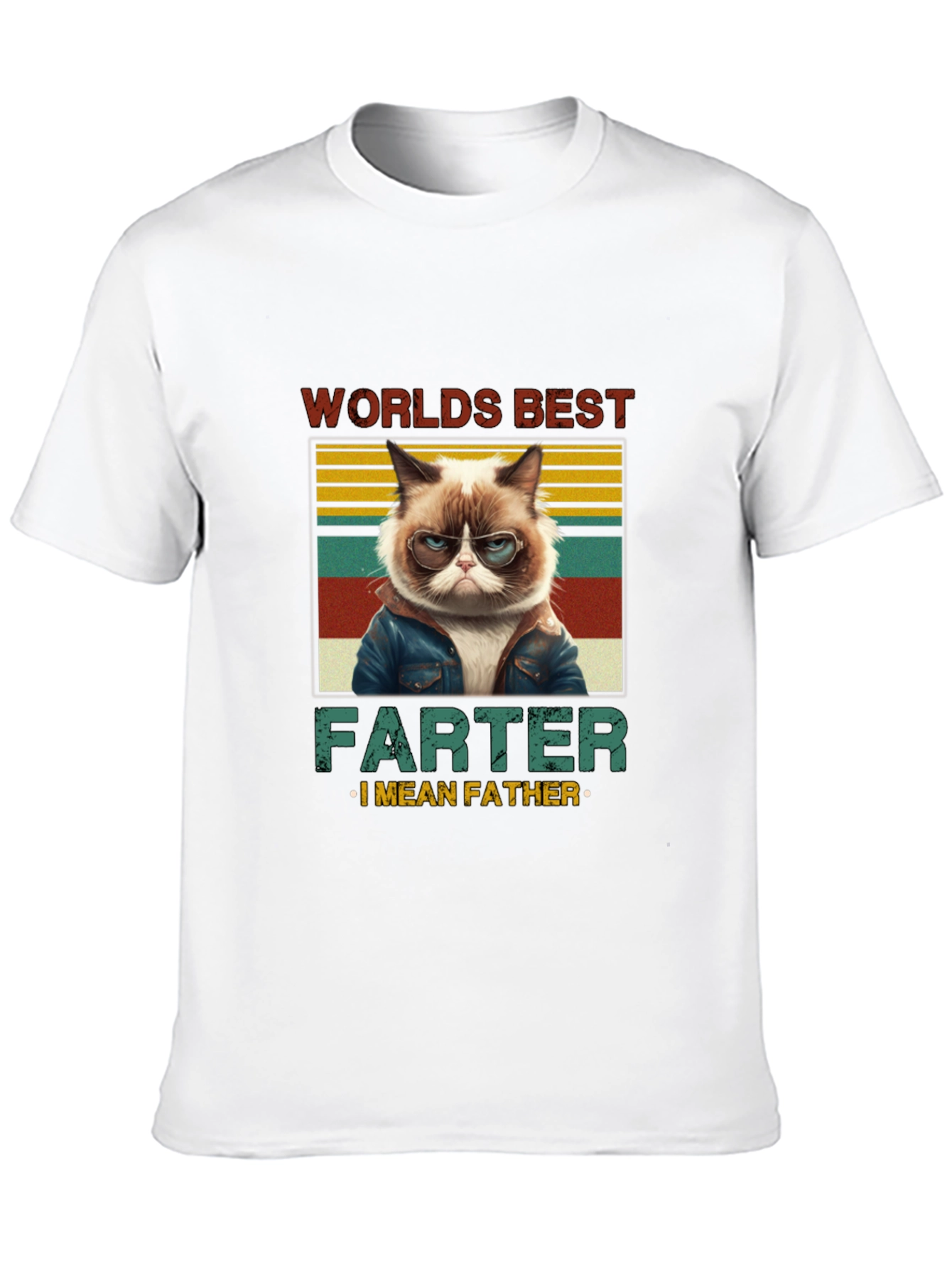 Worlds Best Farter I Mean Father Cat T-Shirt