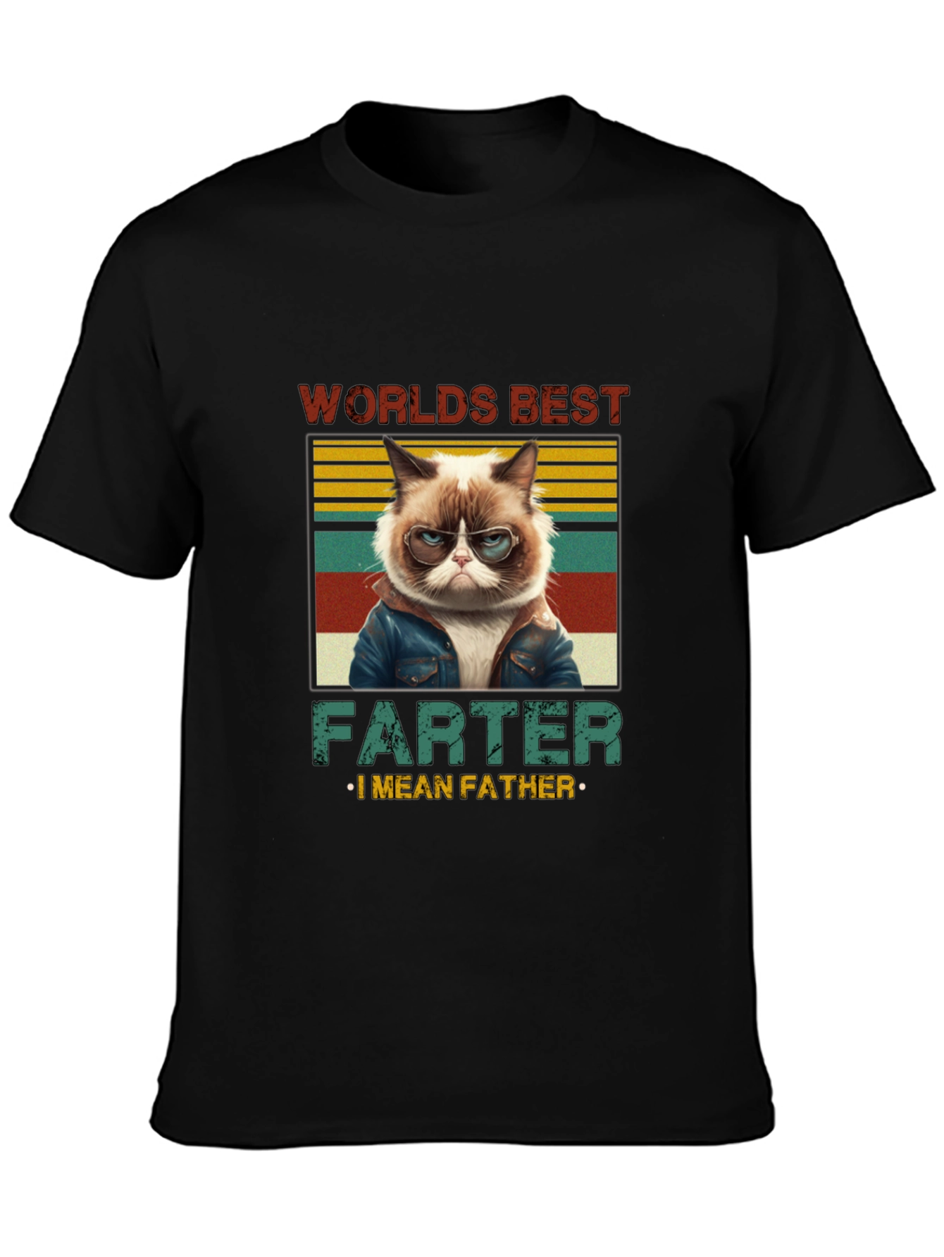 Worlds Best Farter I Mean Father Cat T-Shirt