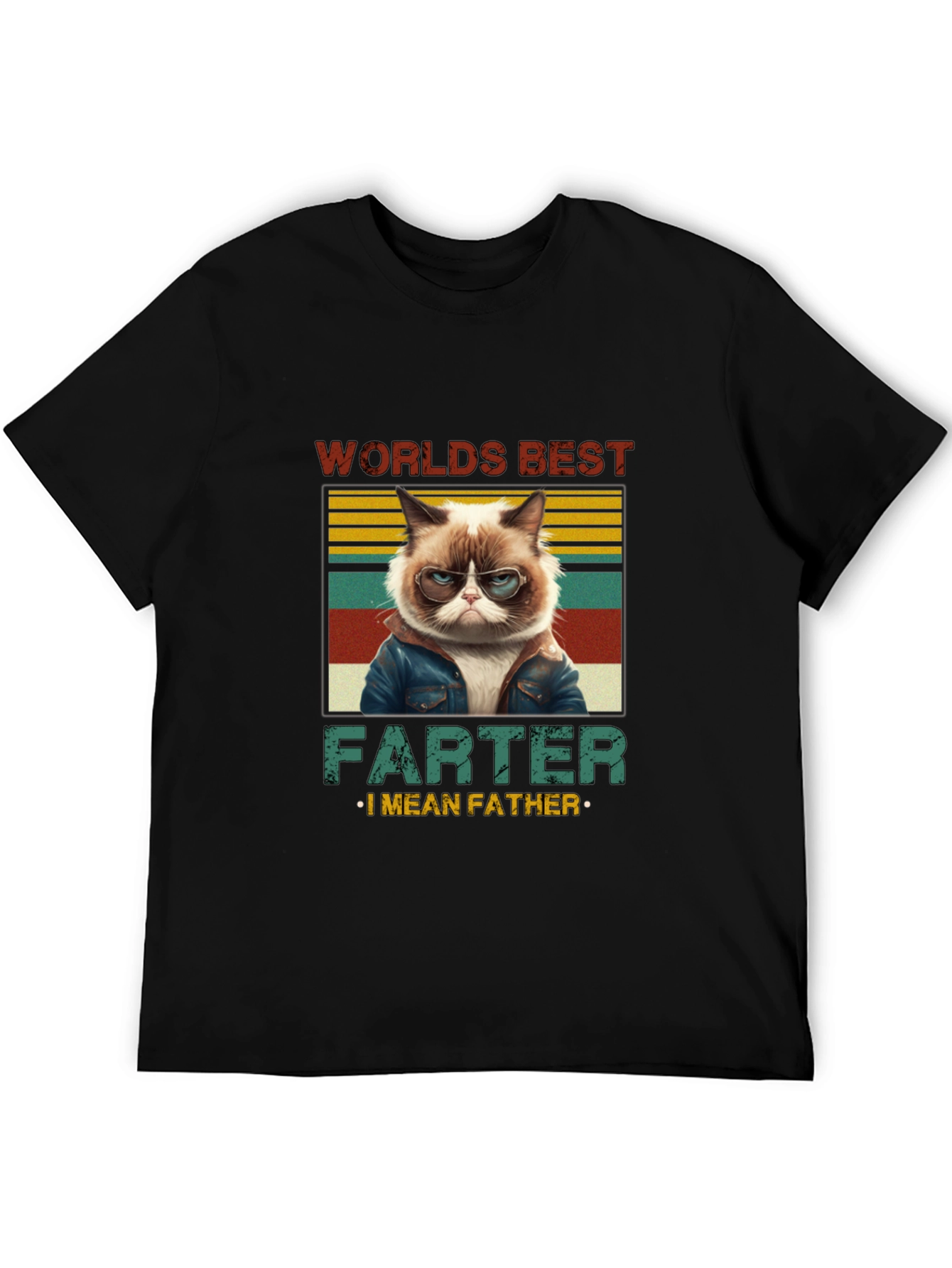Worlds Best Farter I Mean Father Cat T-Shirt