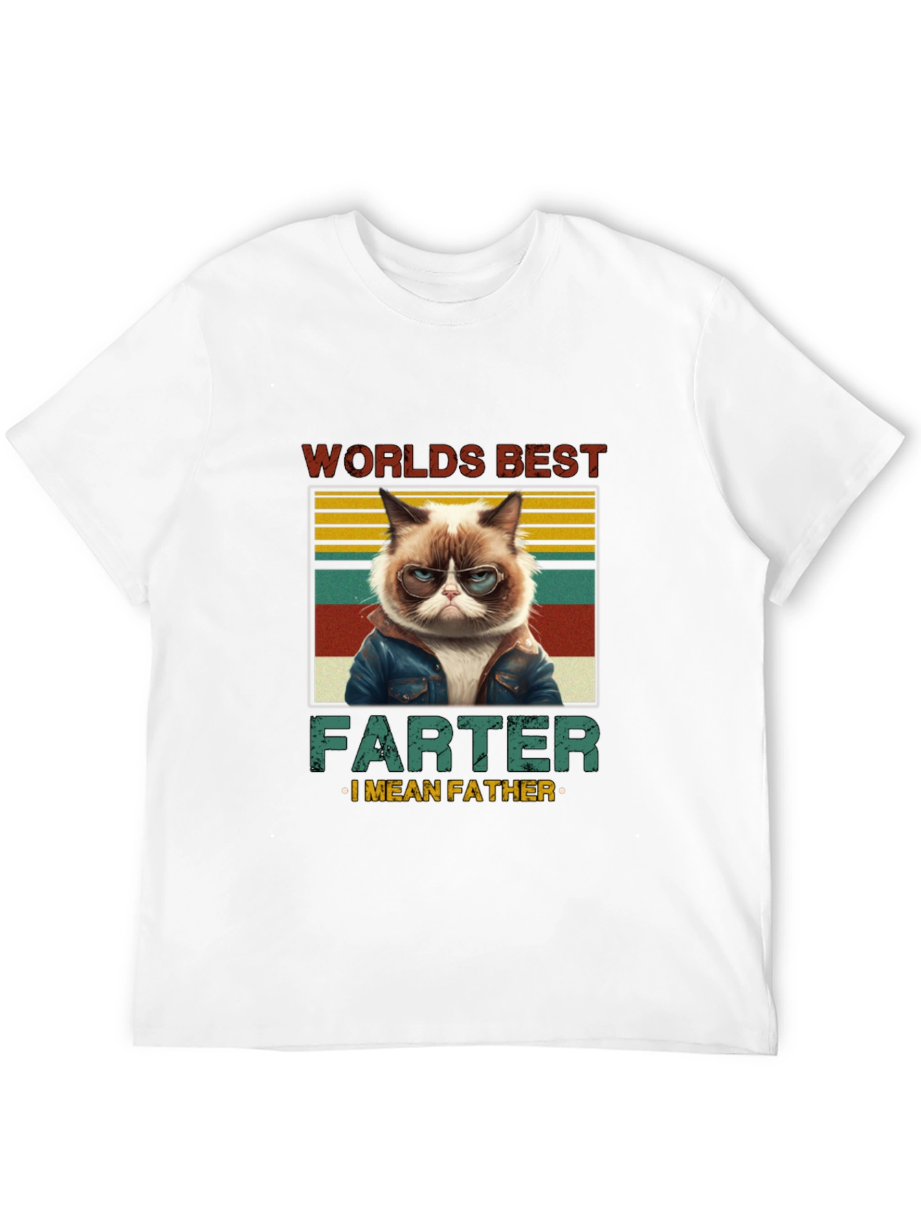 Worlds Best Farter I Mean Father Cat T-Shirt