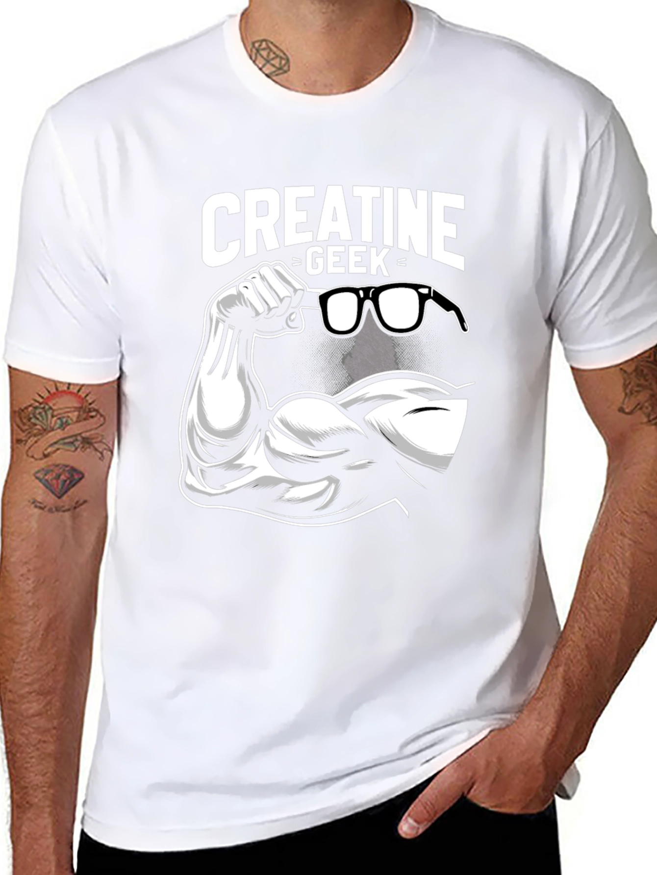 Creatine Geek Graphic T-Shirt - Black