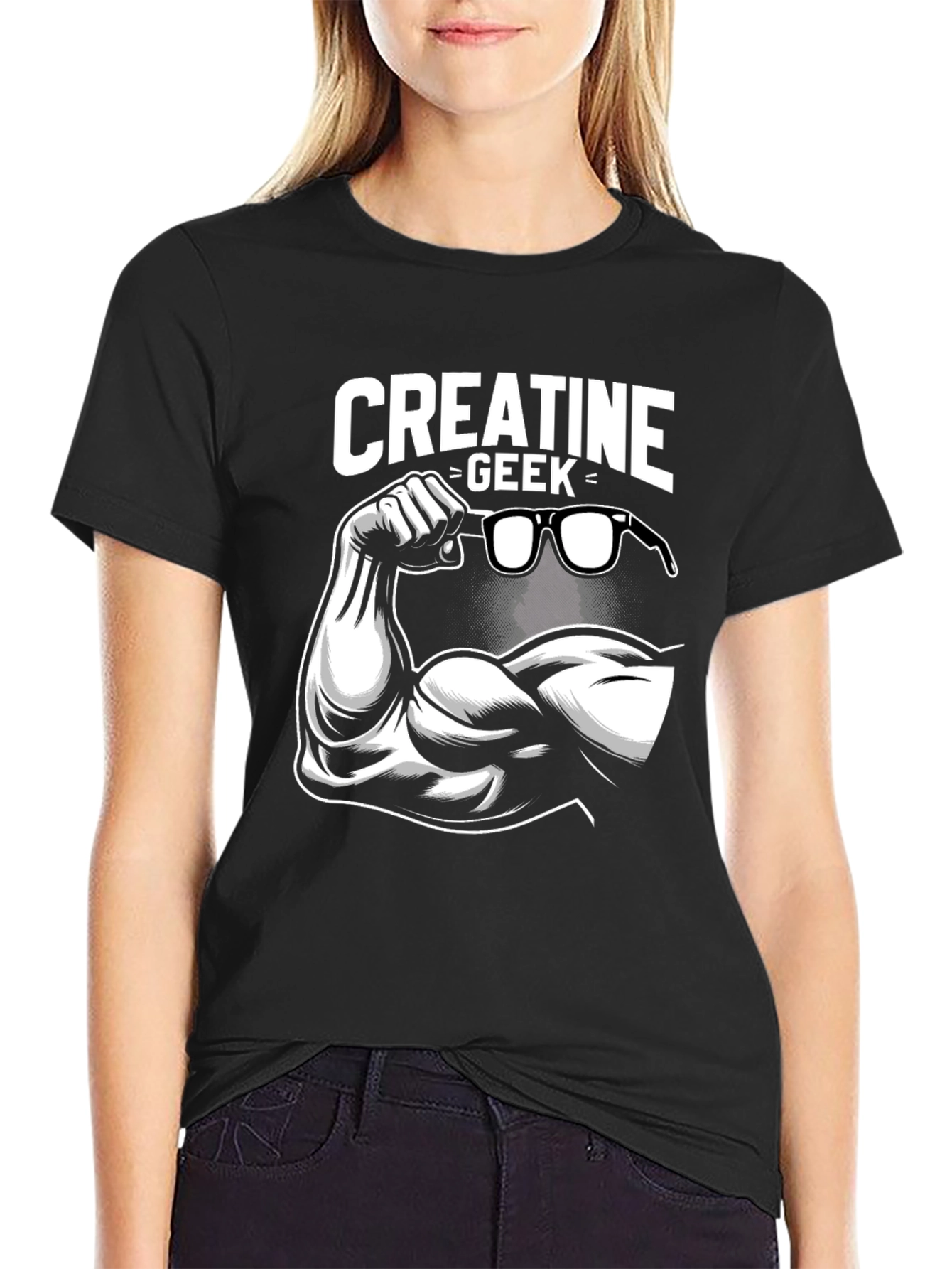 Creatine Geek Graphic T-Shirt - Black