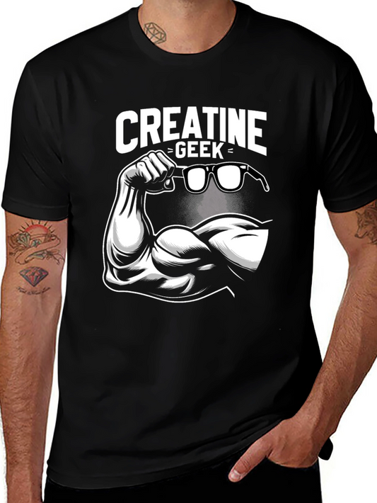 Creatine Geek Graphic T-Shirt - Black