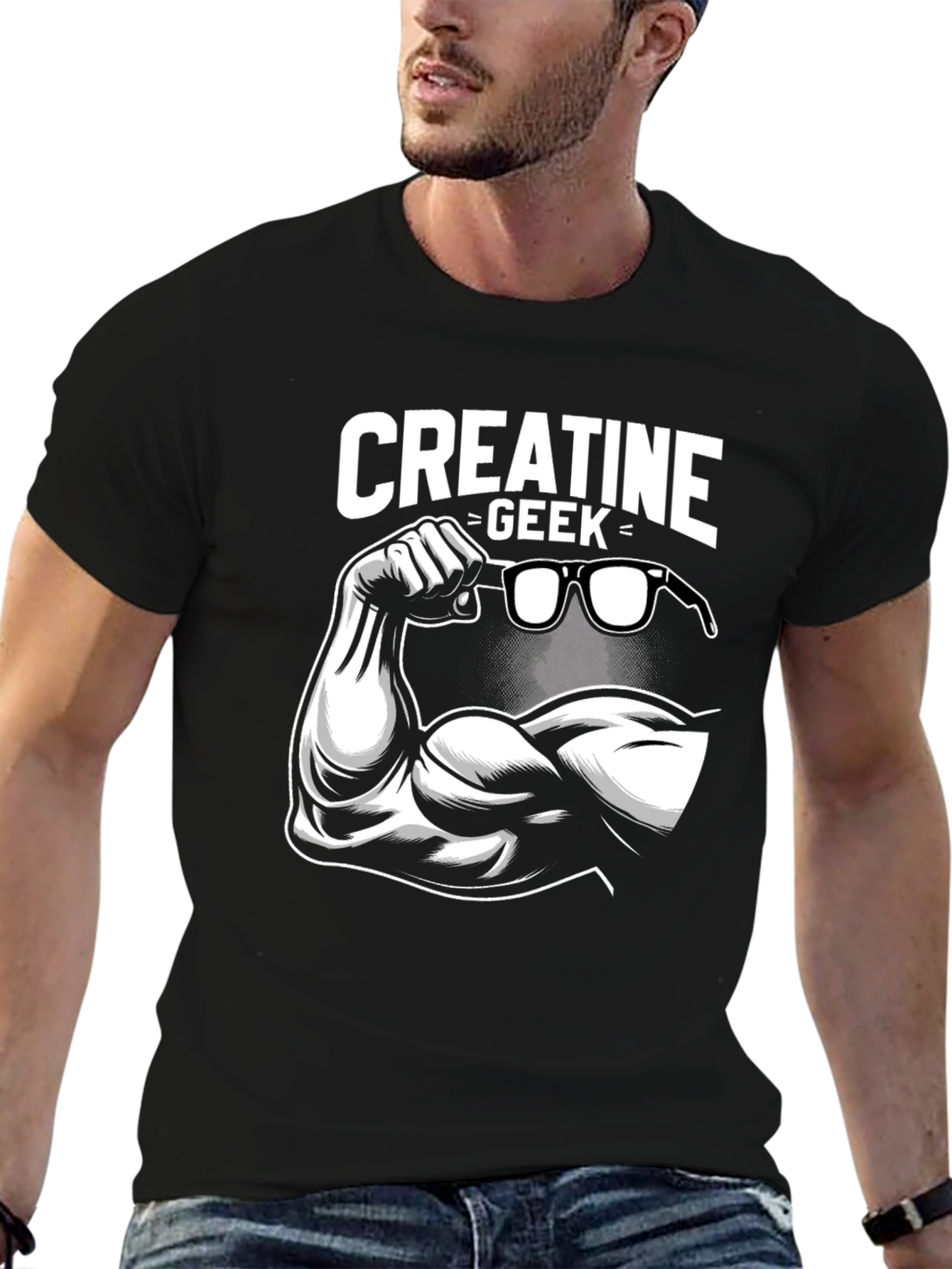 Creatine Geek Graphic T-Shirt - Black