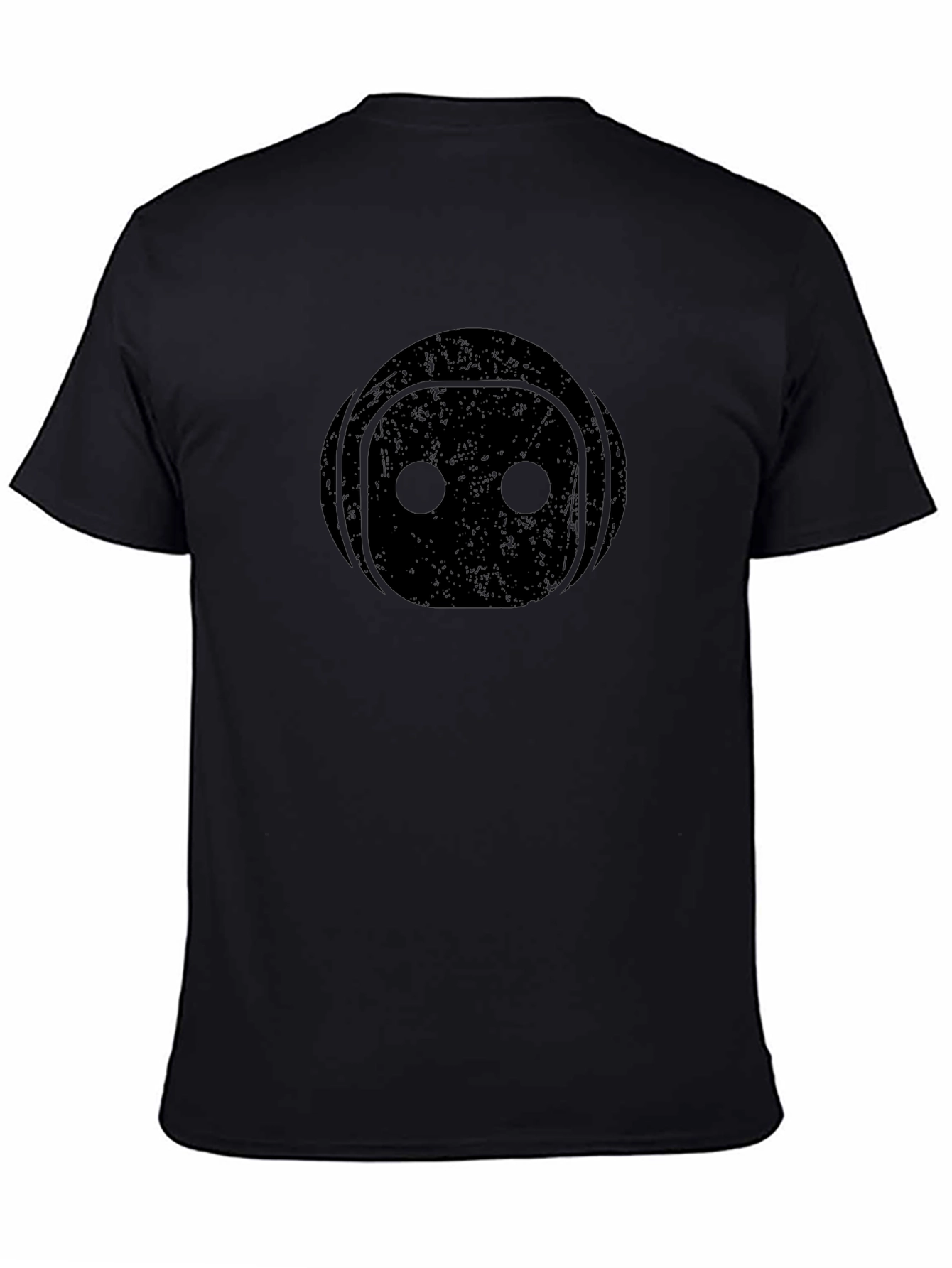 Retro Robot Face Black T-Shirt