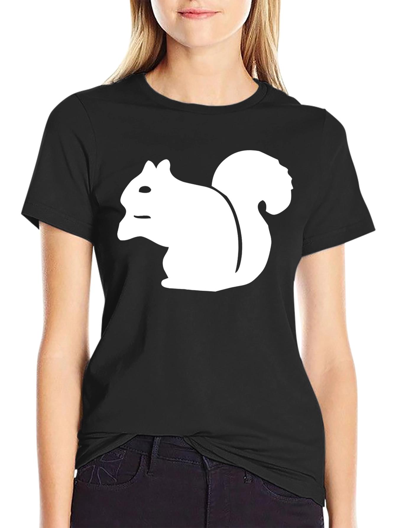 Squirrel Graphic Black T-Shirt