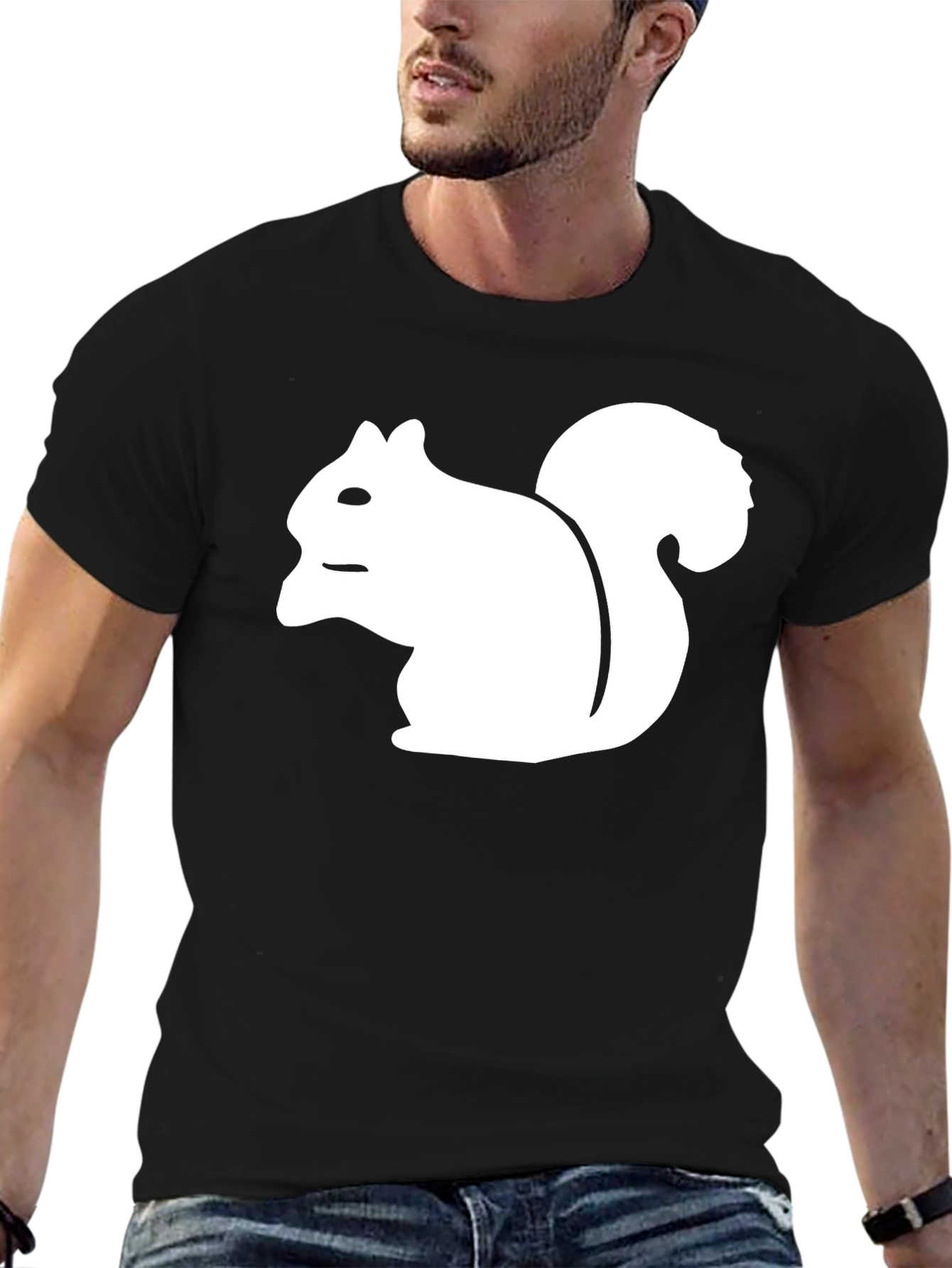 Squirrel Graphic Black T-Shirt