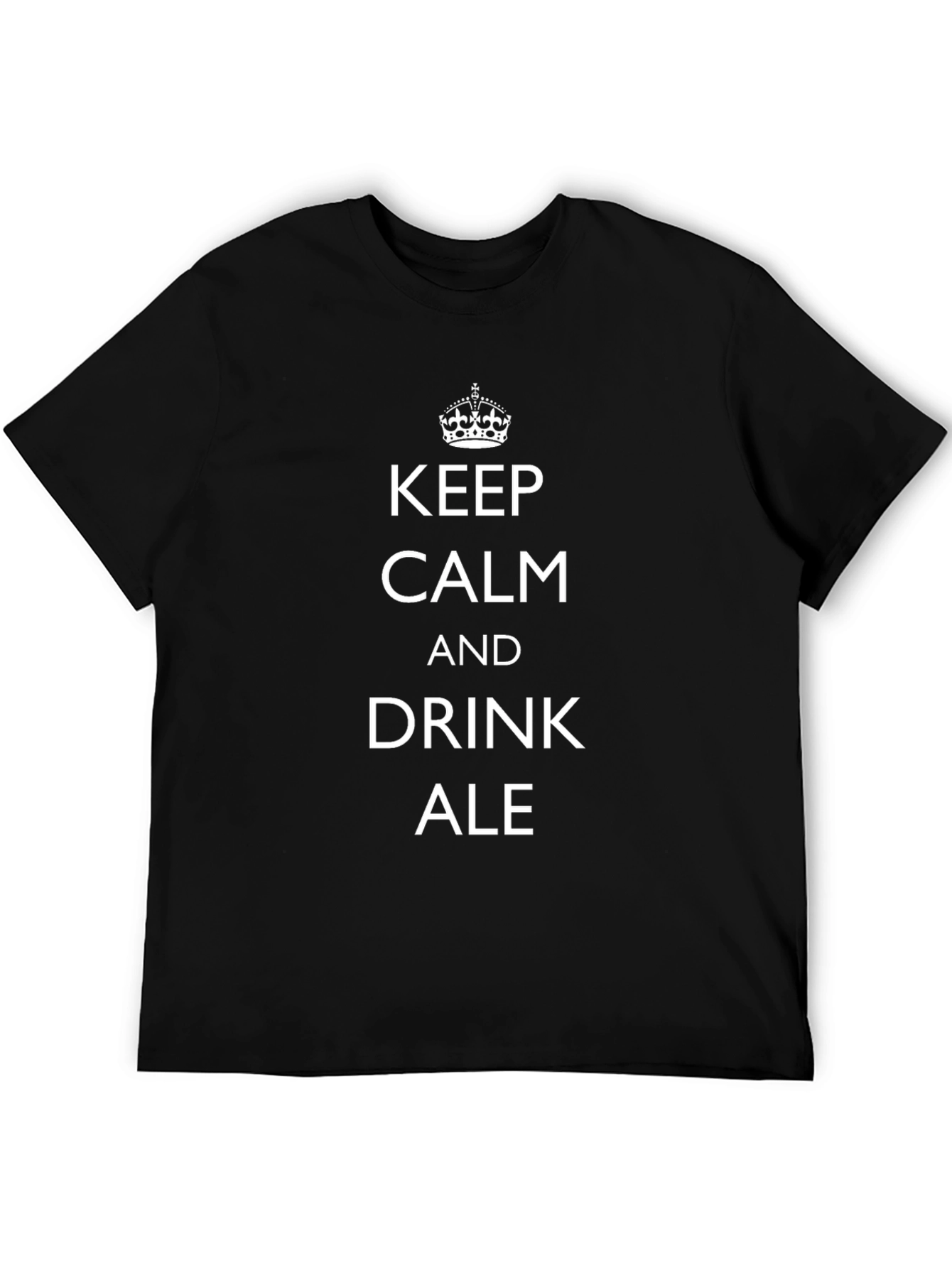 Keep Calm & Drink Ale T-Shirt - Black