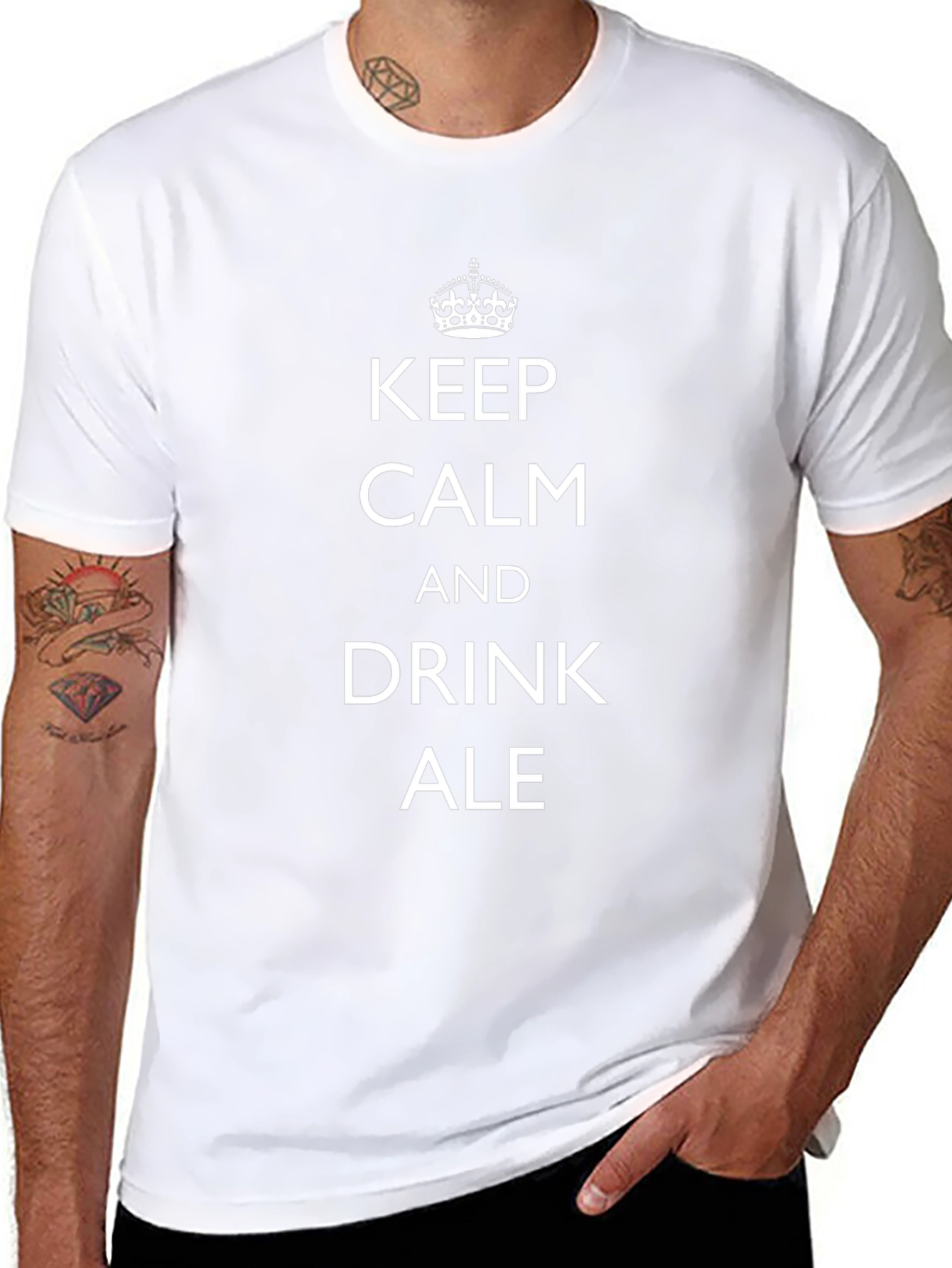 Keep Calm & Drink Ale T-Shirt - Black