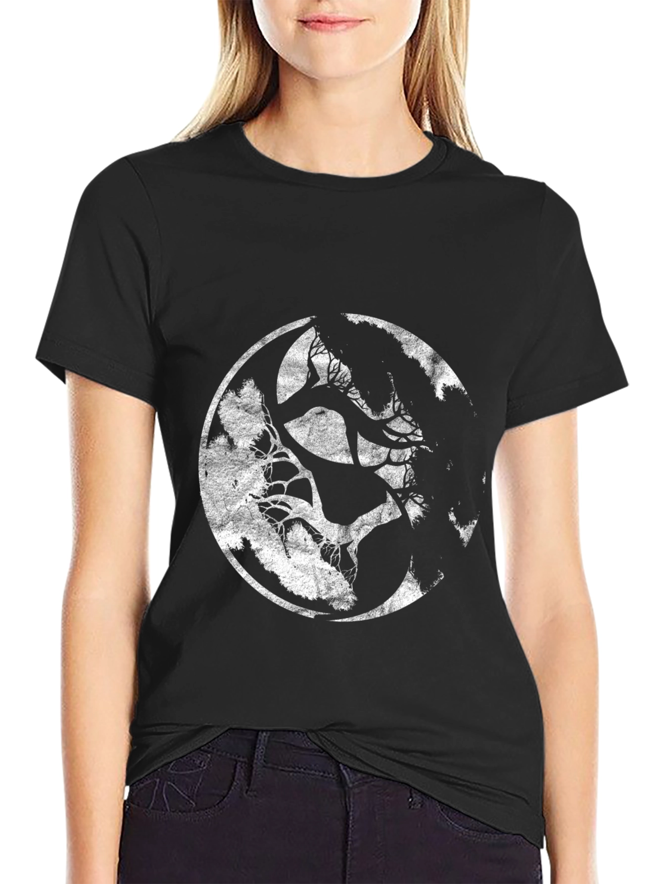 Yin Yang Tree Graphic Tee - Stylish Comfort
