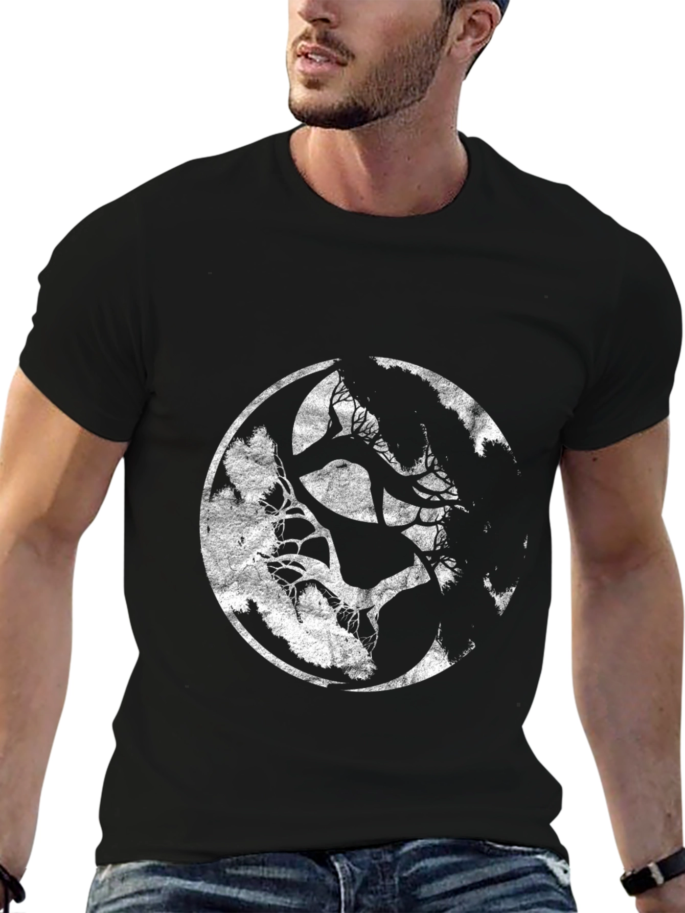 Yin Yang Tree Graphic Tee - Stylish Comfort