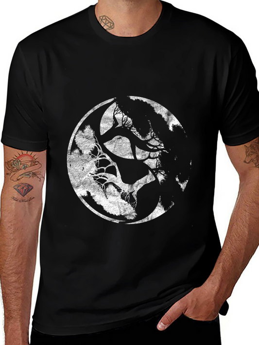 Yin Yang Tree Graphic Tee - Stylish Comfort