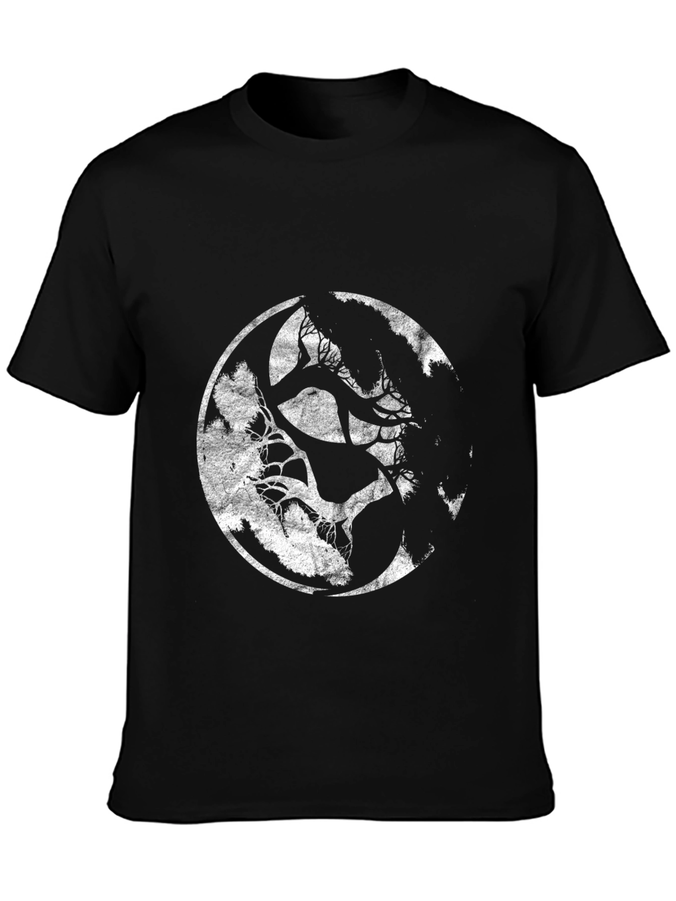 Yin Yang Tree Graphic Tee - Stylish Comfort