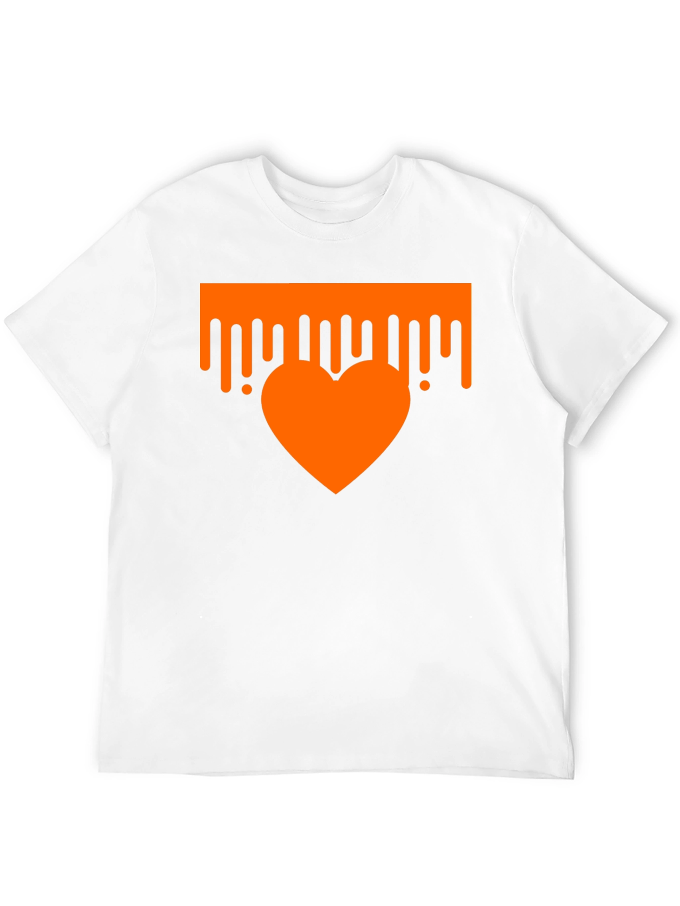 Dripping Heart Graphic Tee - Trendy Black T-Shirt