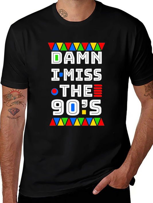 Damn I Miss The 90s Black Graphic T-Shirt