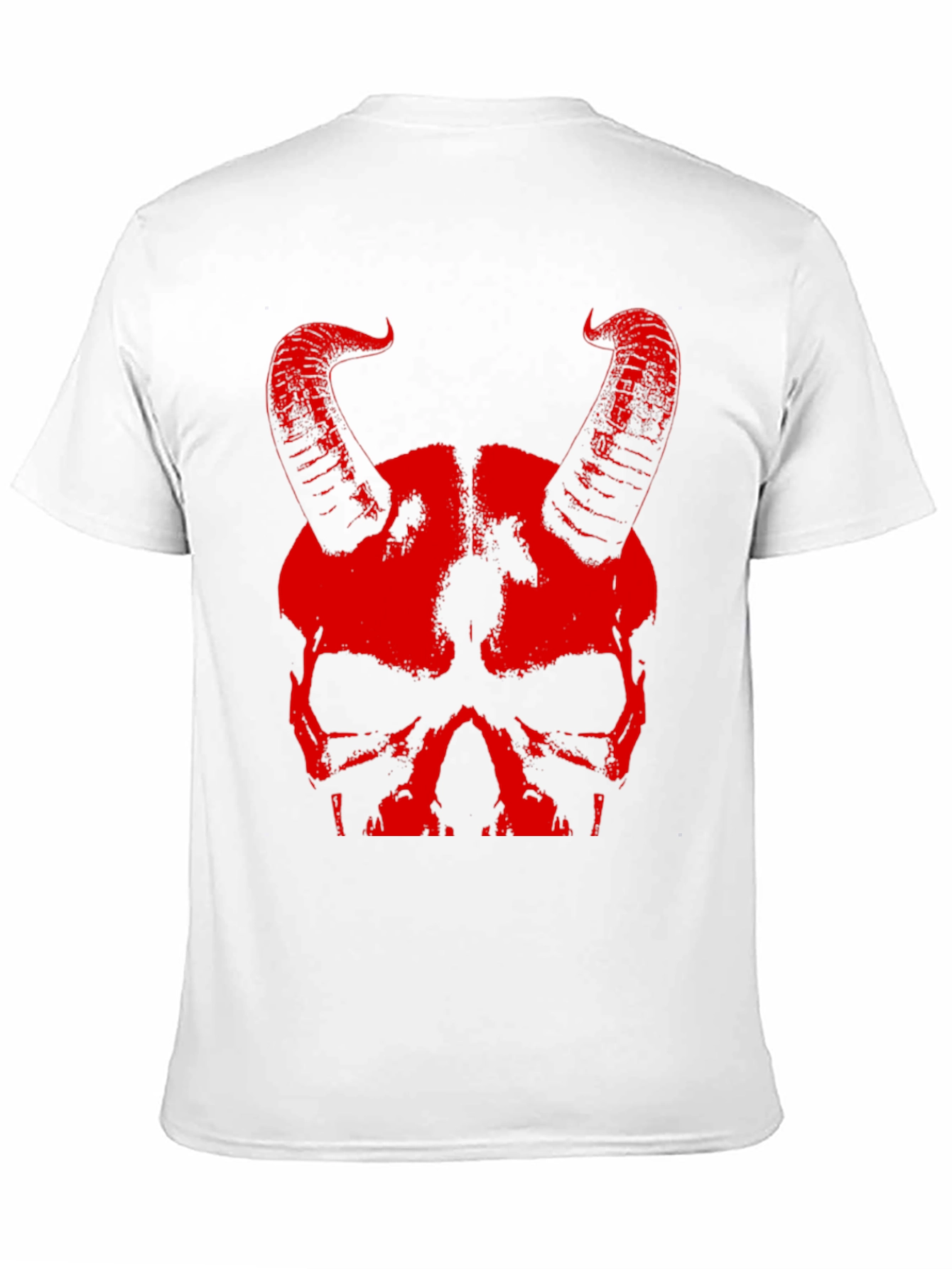 Skull & Horns Graphic T-Shirt - Devilish Design