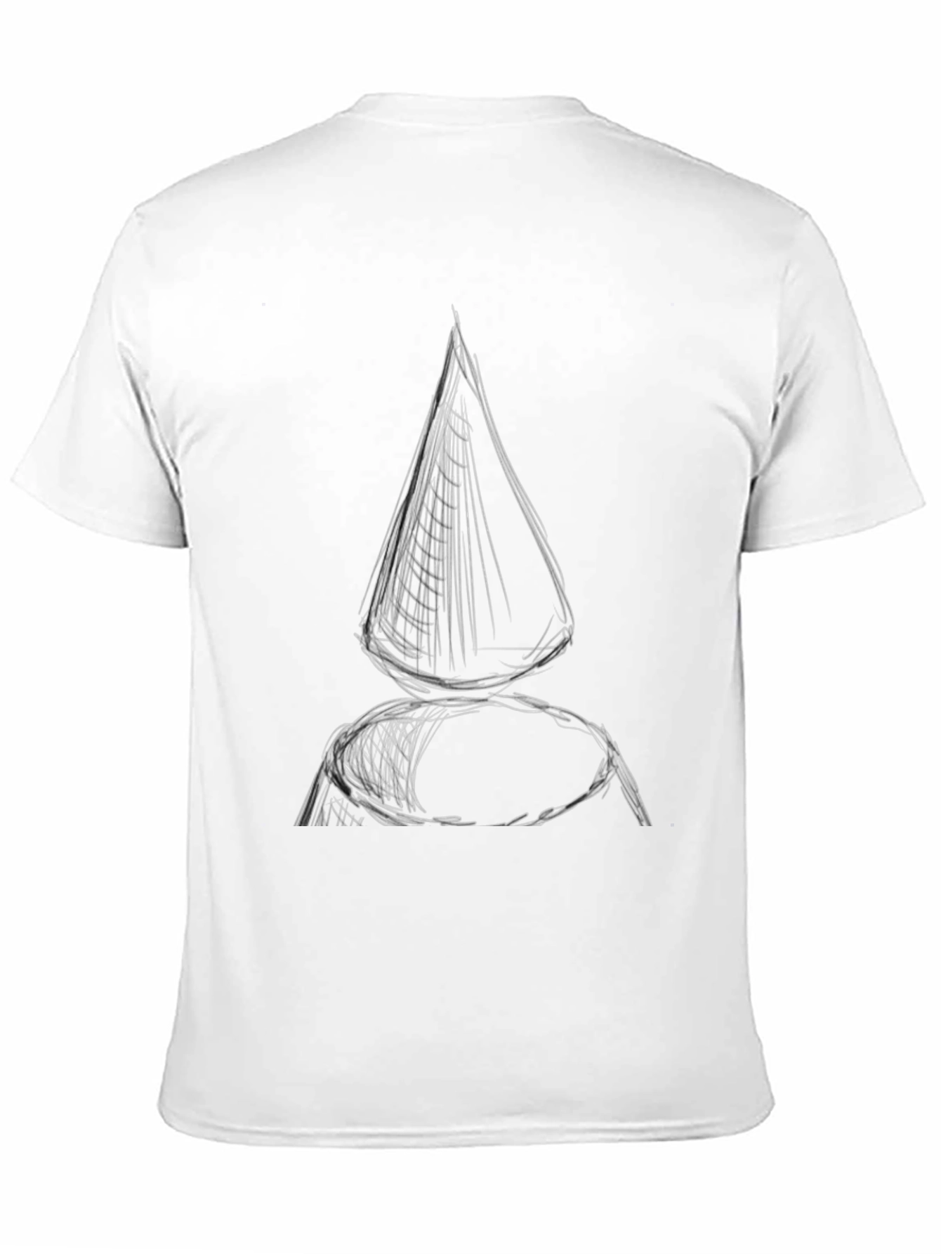 Abstract Sketch Black Cotton T-Shirt
