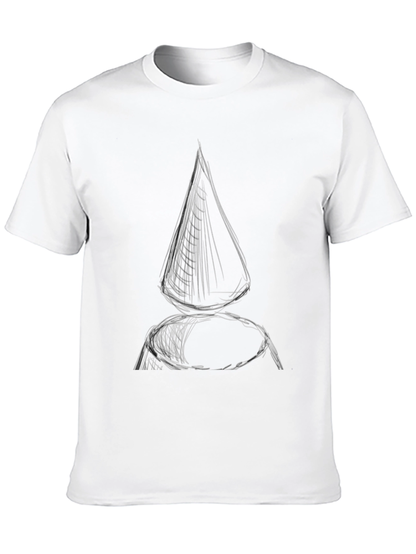 Abstract Sketch Black Cotton T-Shirt