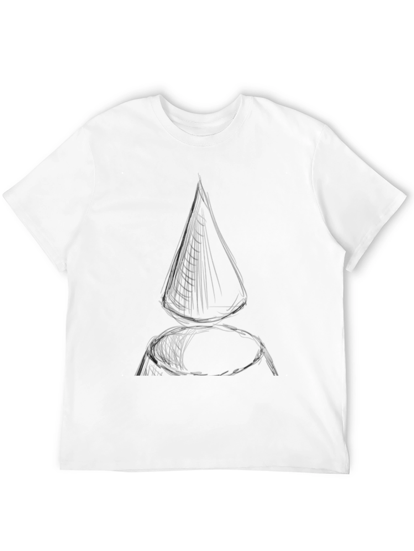 Abstract Sketch Black Cotton T-Shirt