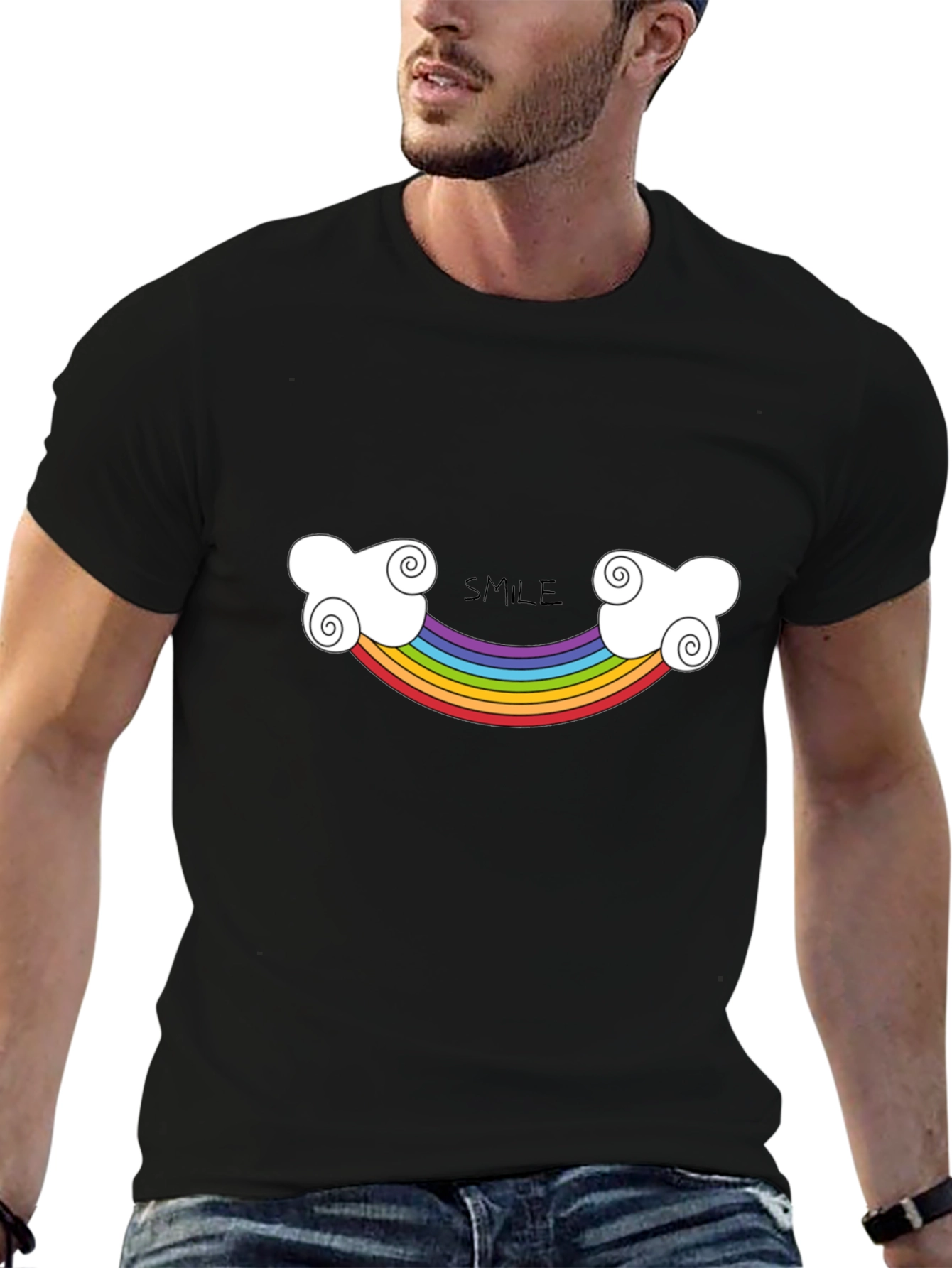 Rainbow Smile T-Shirt - Stylish Comfort