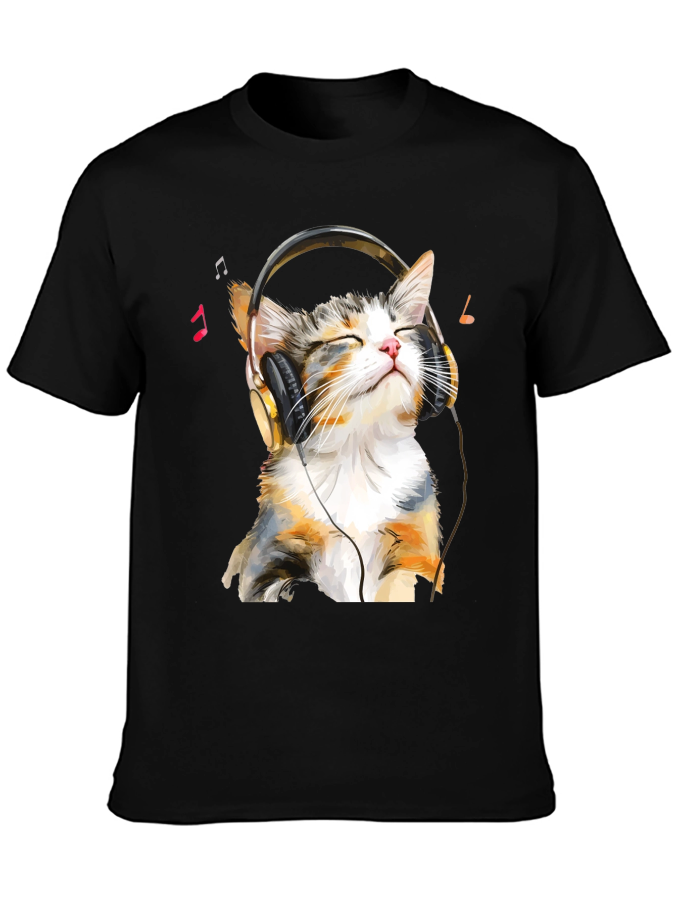 Cool Cat Headphones Graphic Tee